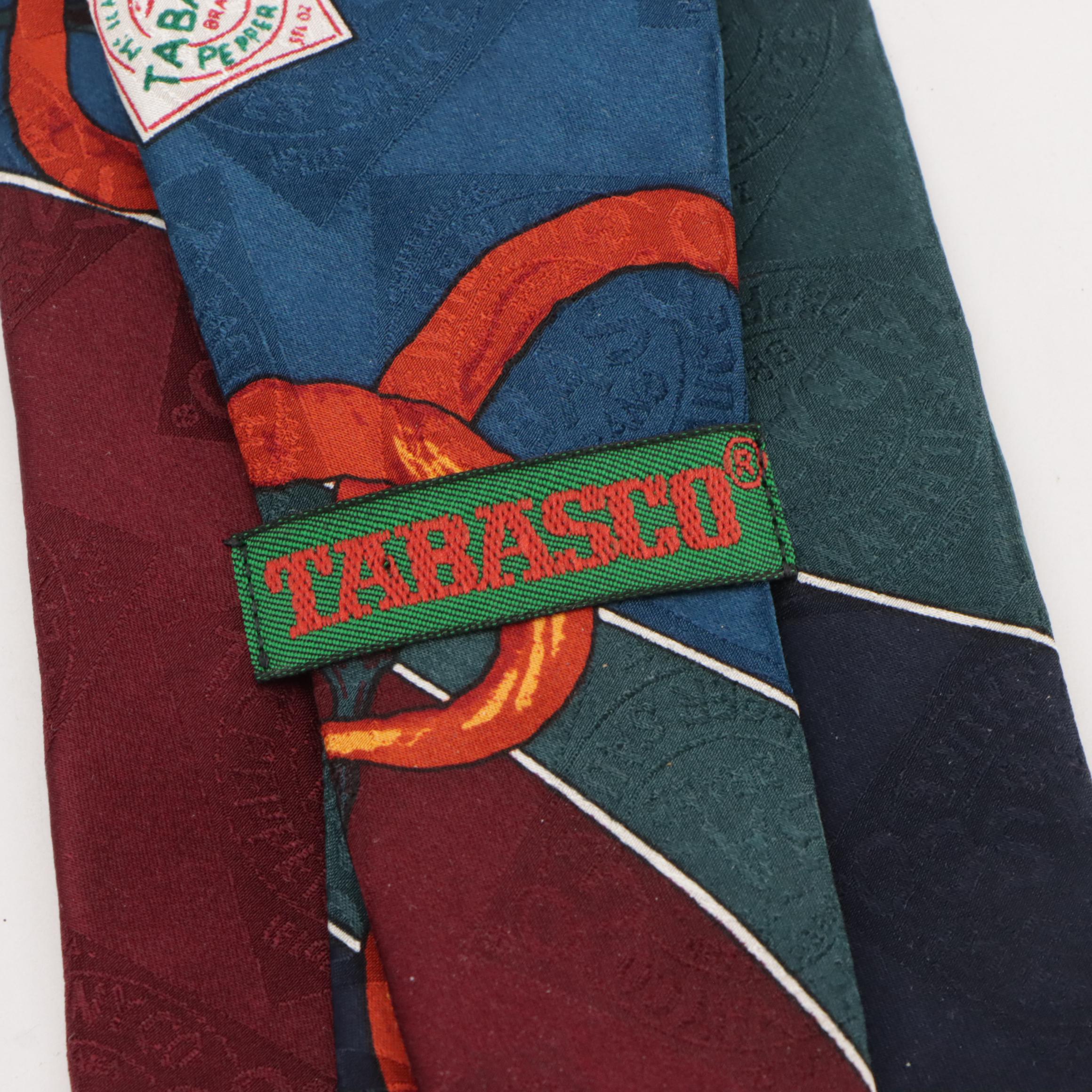 McDonald's and Tabasco Hot Sauce Printed Silk Neckties