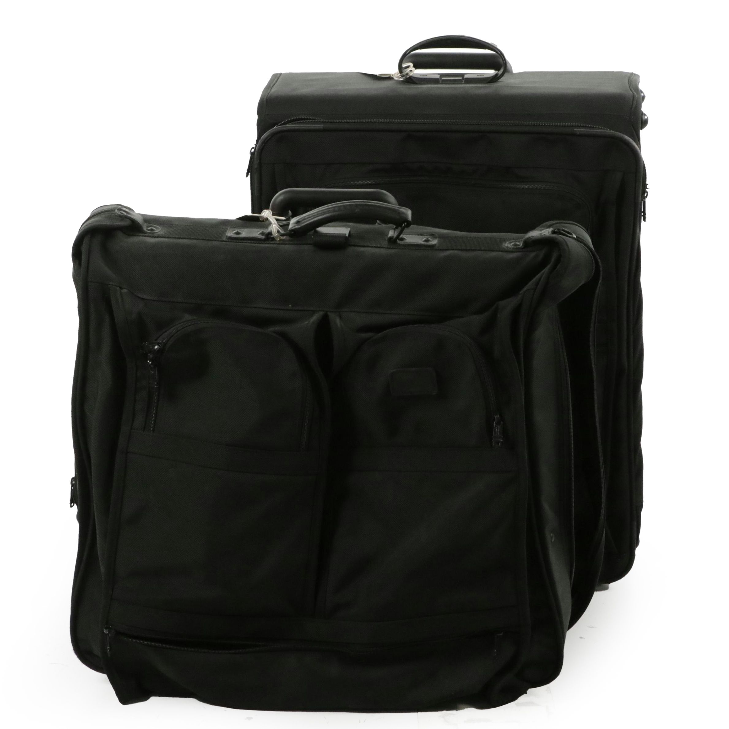 Tumi Two-Wheel Large Double Sided Garment Bag and Large Suitcase in Black