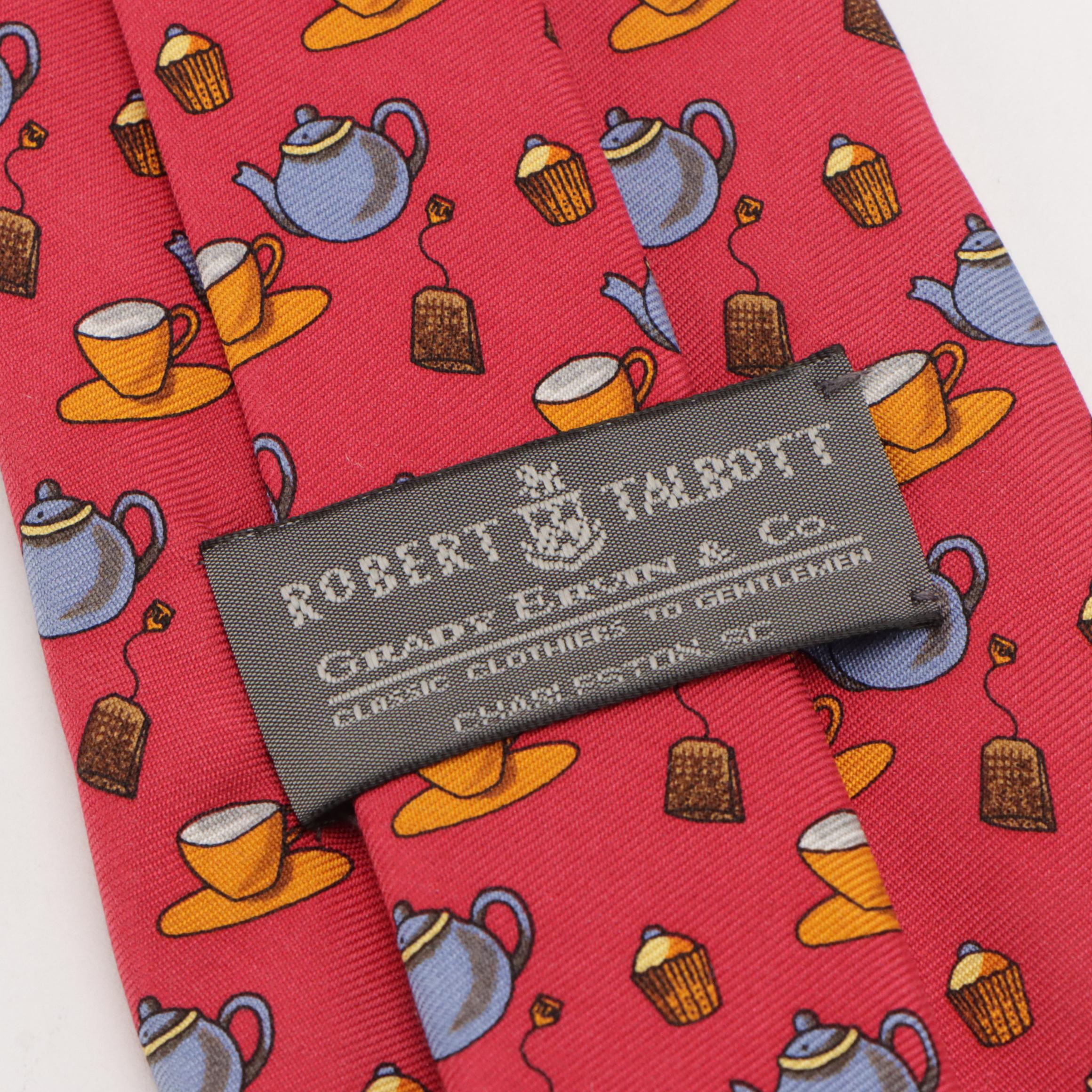 Men's Fun Abstract Printed Silk Neckties by Polo Ralph Lauren, H Stockton & More