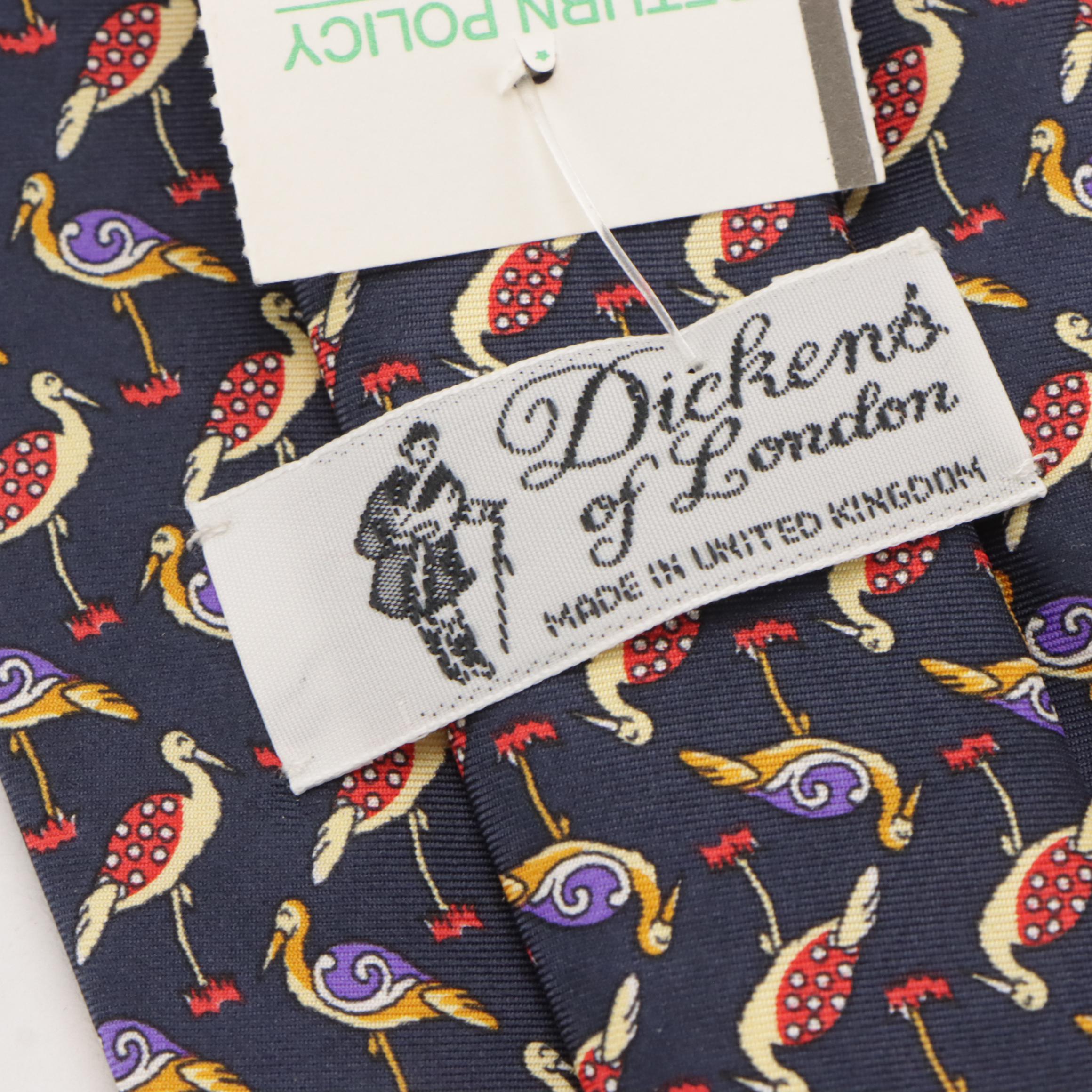 Men's Fun Abstract Printed Silk Neckties by Polo Ralph Lauren, H Stockton & More