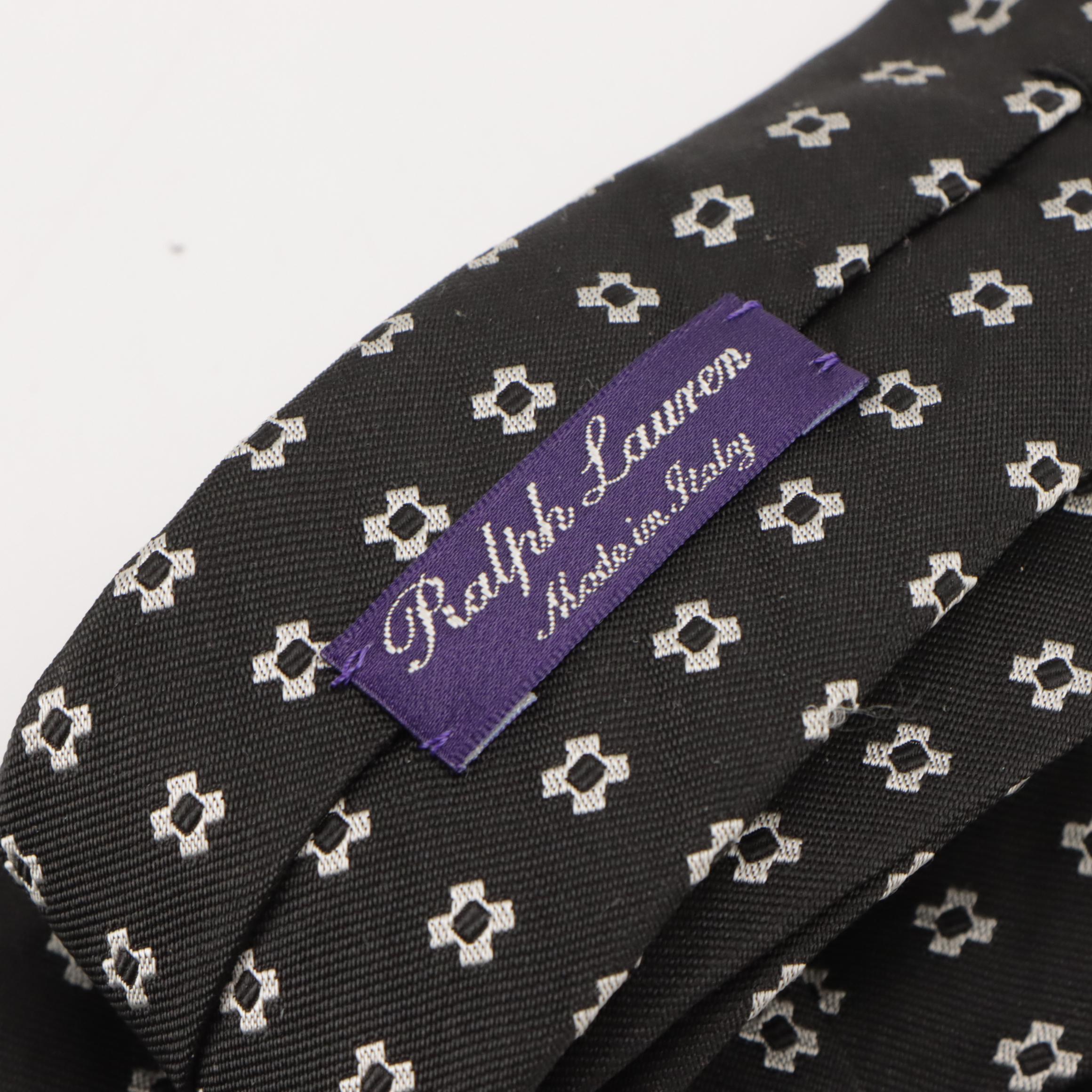 Ralph Lauren Patterned Silk Jacquard Neckties, With Tags
