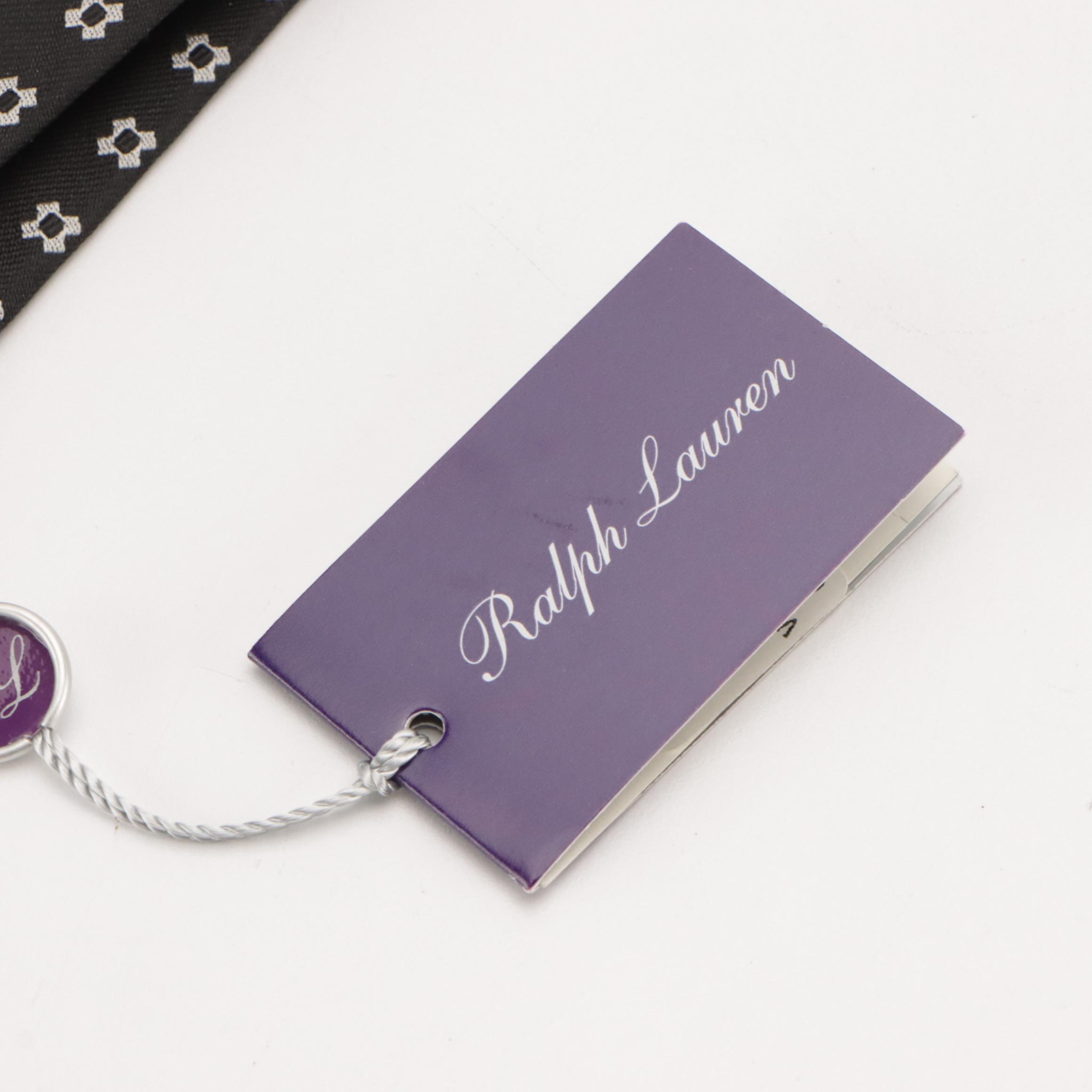 Ralph Lauren Patterned Silk Jacquard Neckties, With Tags