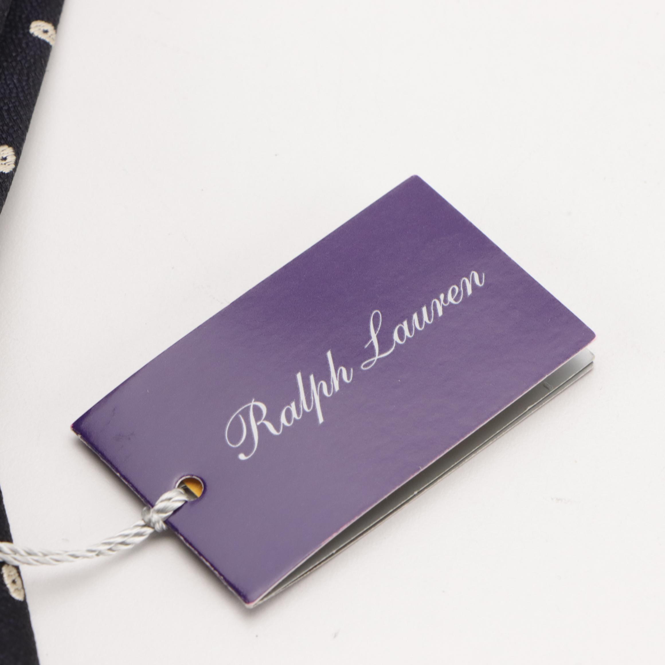 Ralph Lauren Patterned Silk Jacquard Neckties, With Tags