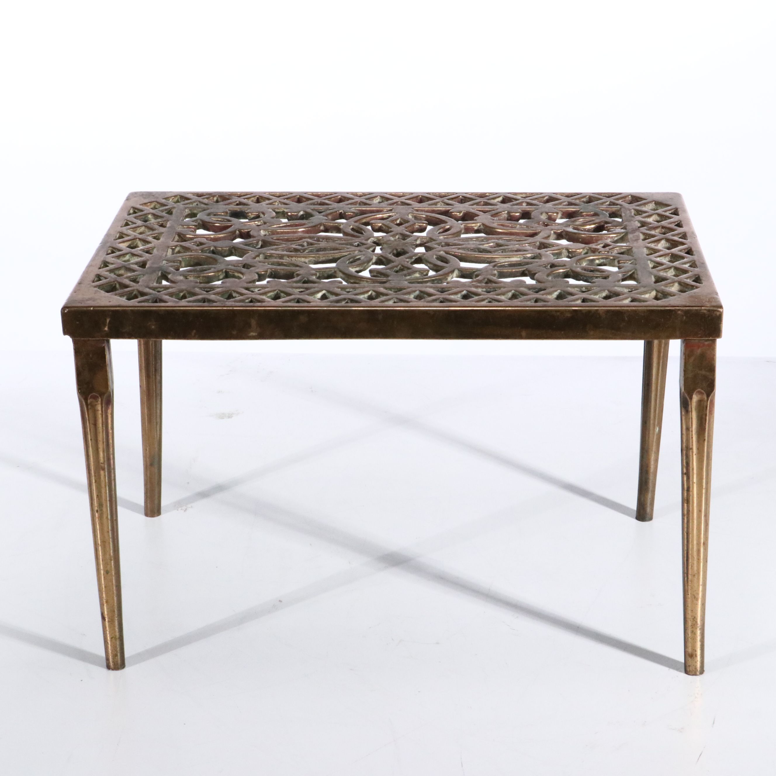 Georgian Style Brass Fireplace Trivet, 19th Century