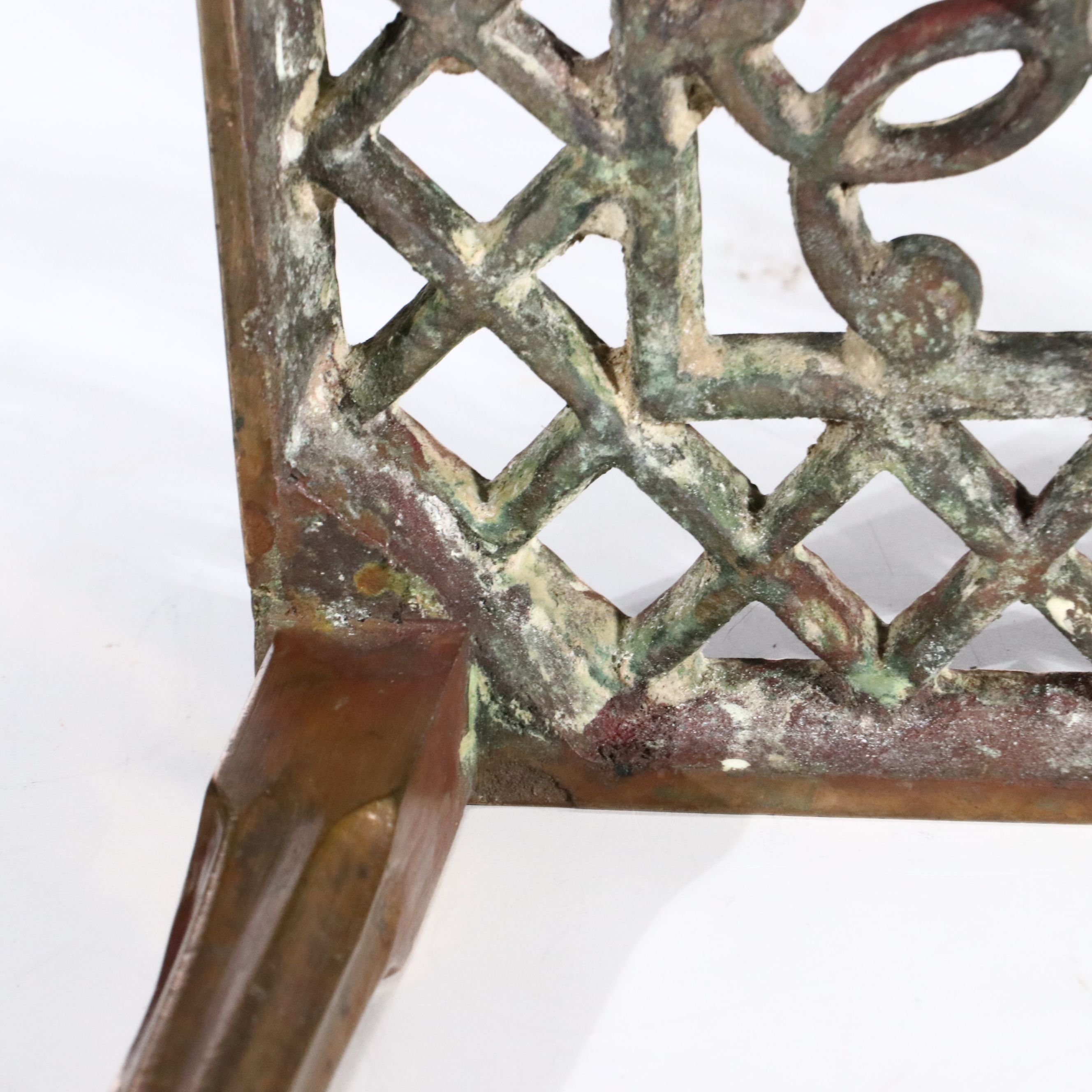 Georgian Style Brass Fireplace Trivet, 19th Century