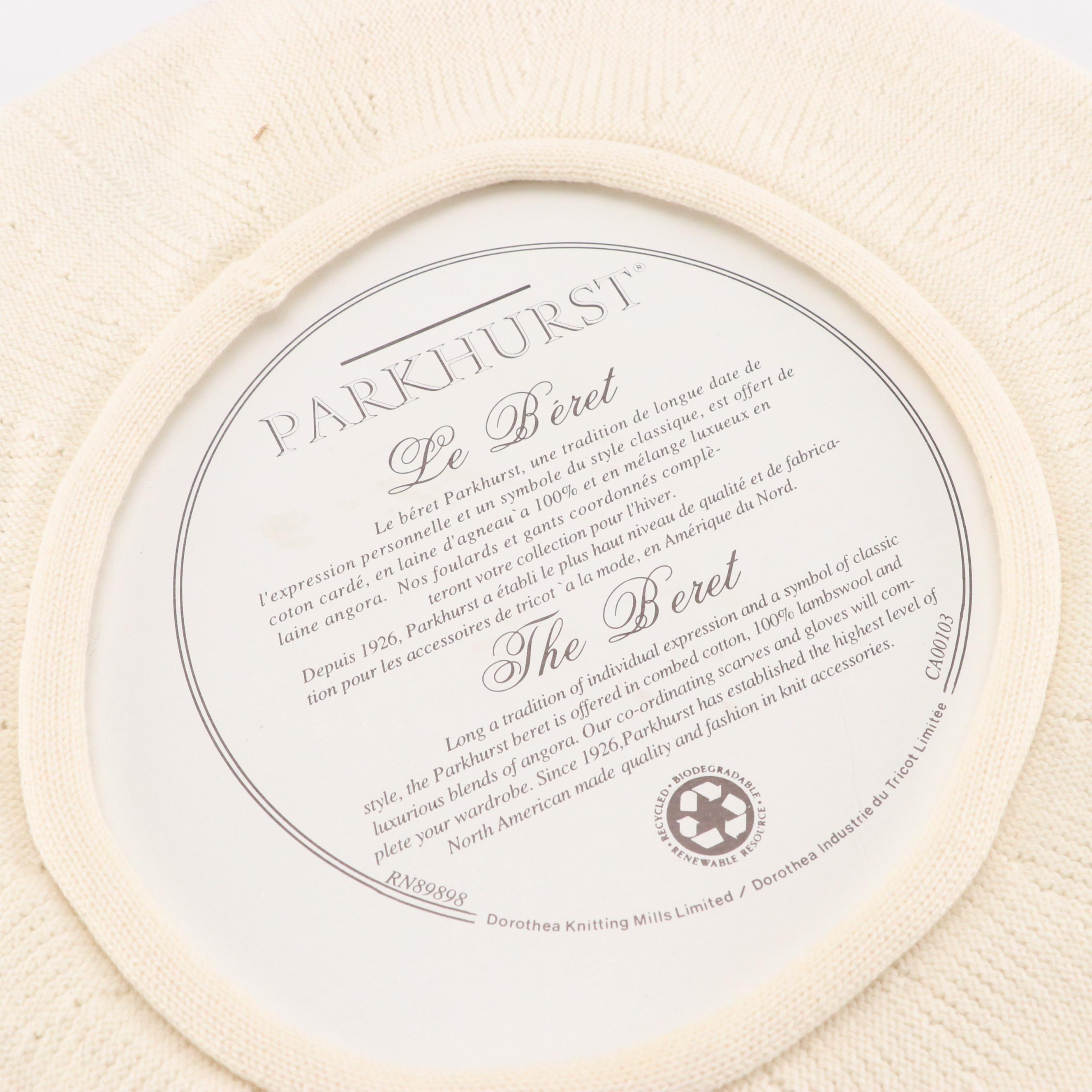 Parkhurst, Hess Natur, More Wool and Cotton Knit Beret Hats