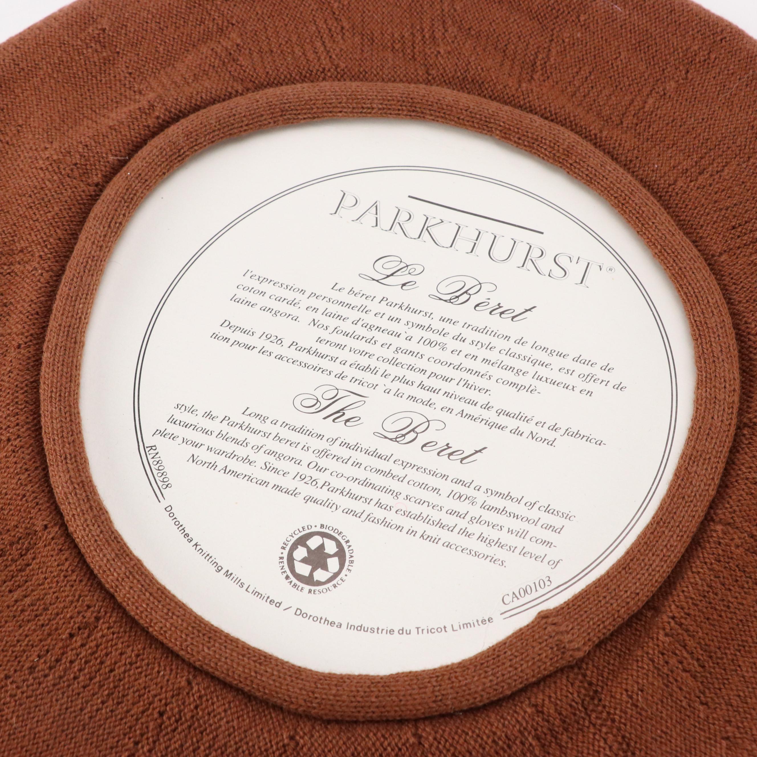 Parkhurst, Hess Natur, More Wool and Cotton Knit Beret Hats