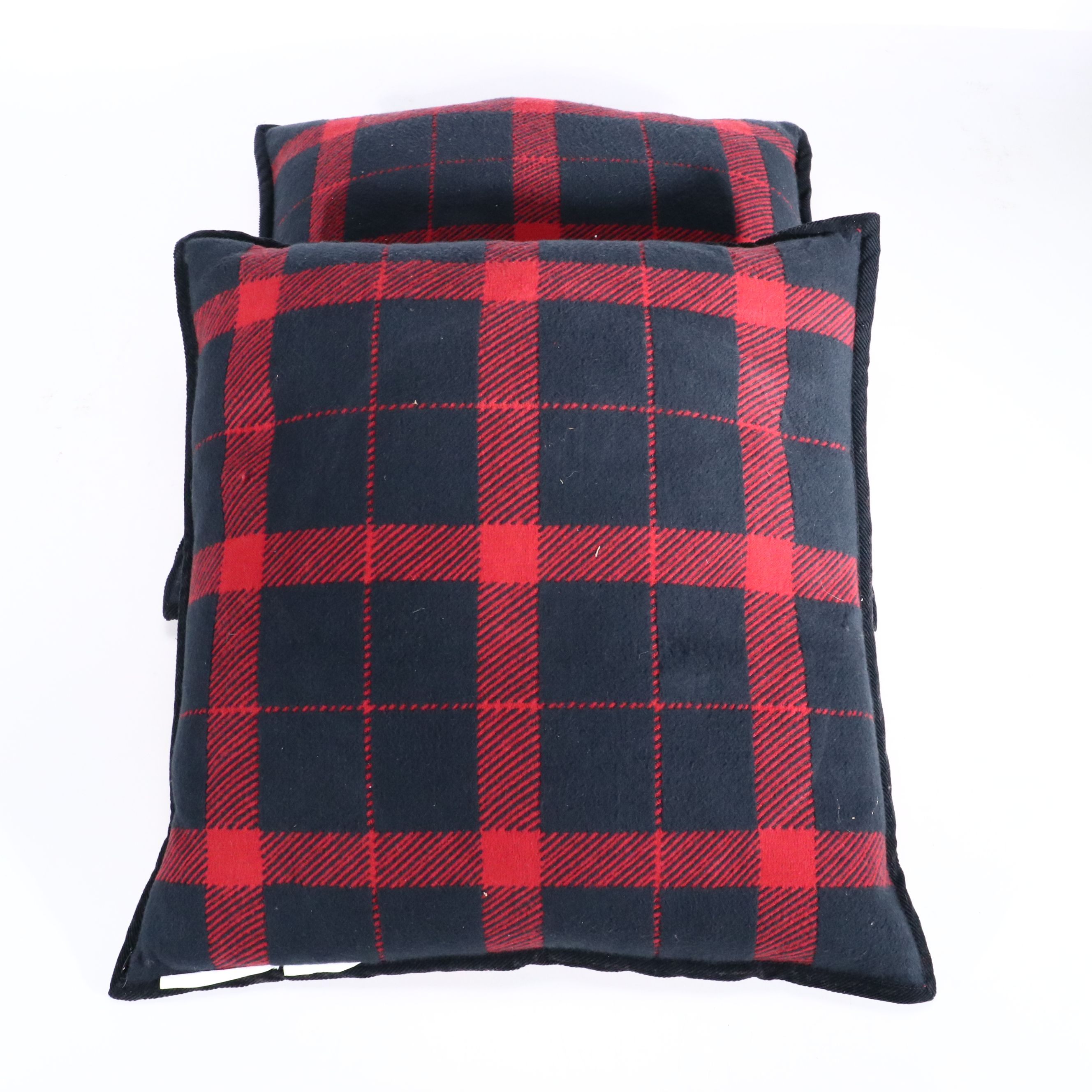 Ralph Lauren Polo Red and Navy Cotton Throw Pillows with Woolrich Duck