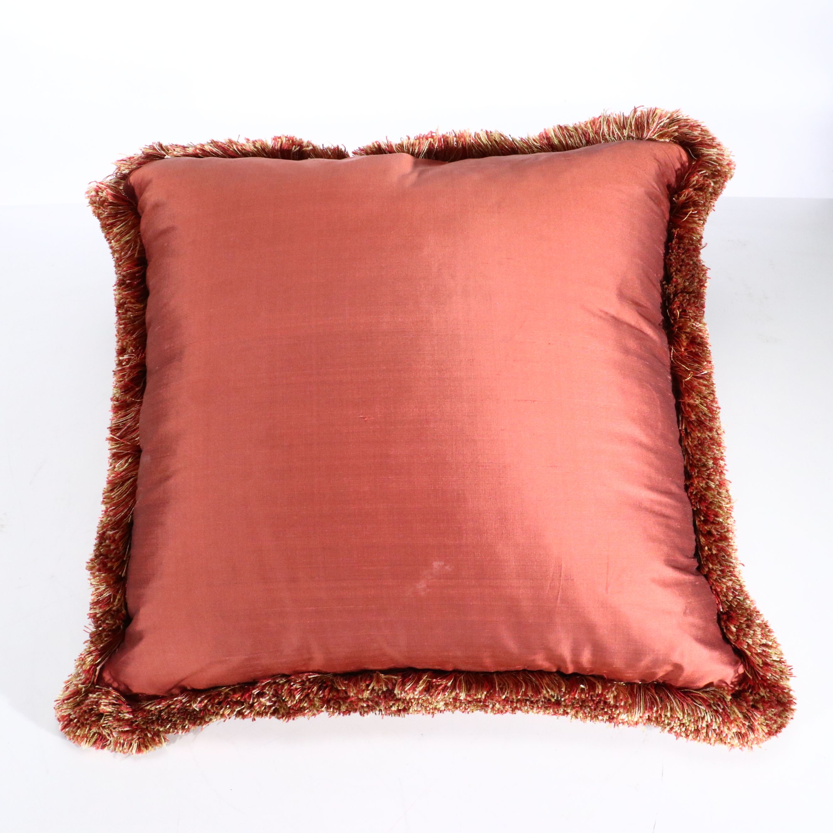Tapestry Style Rothenburg and Red Fringe Throw Pillows