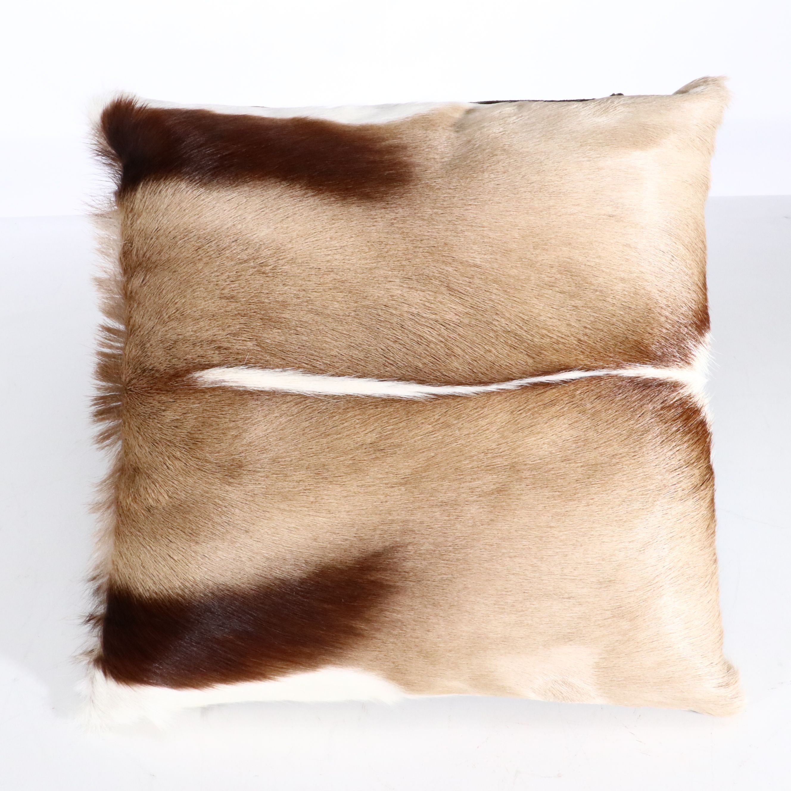 Springbok Fur and Leather Throw Pillows