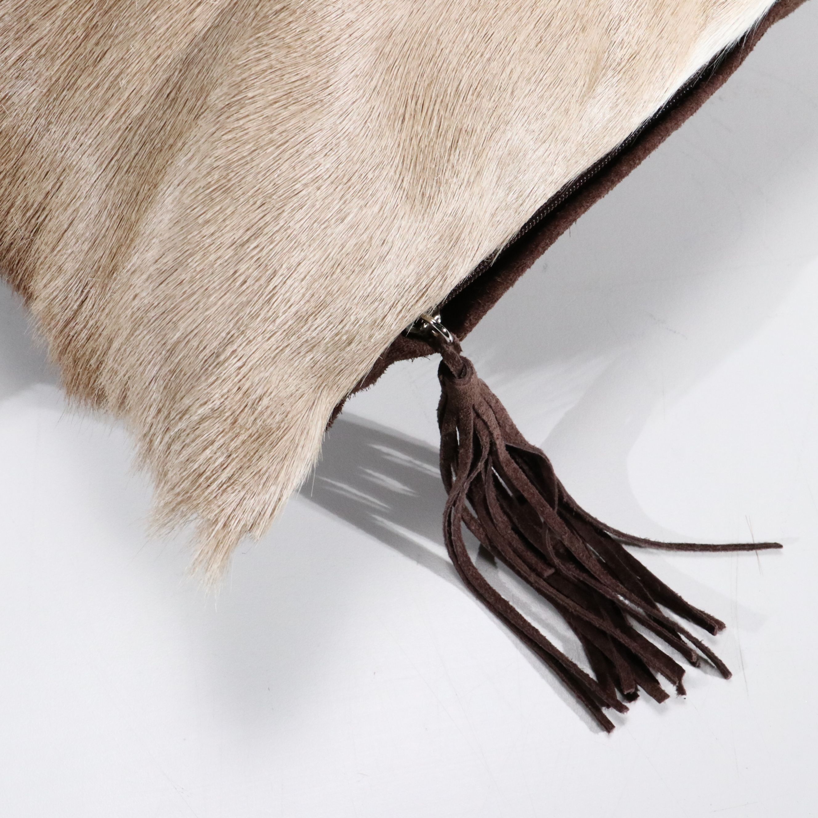 Springbok Fur and Leather Throw Pillows