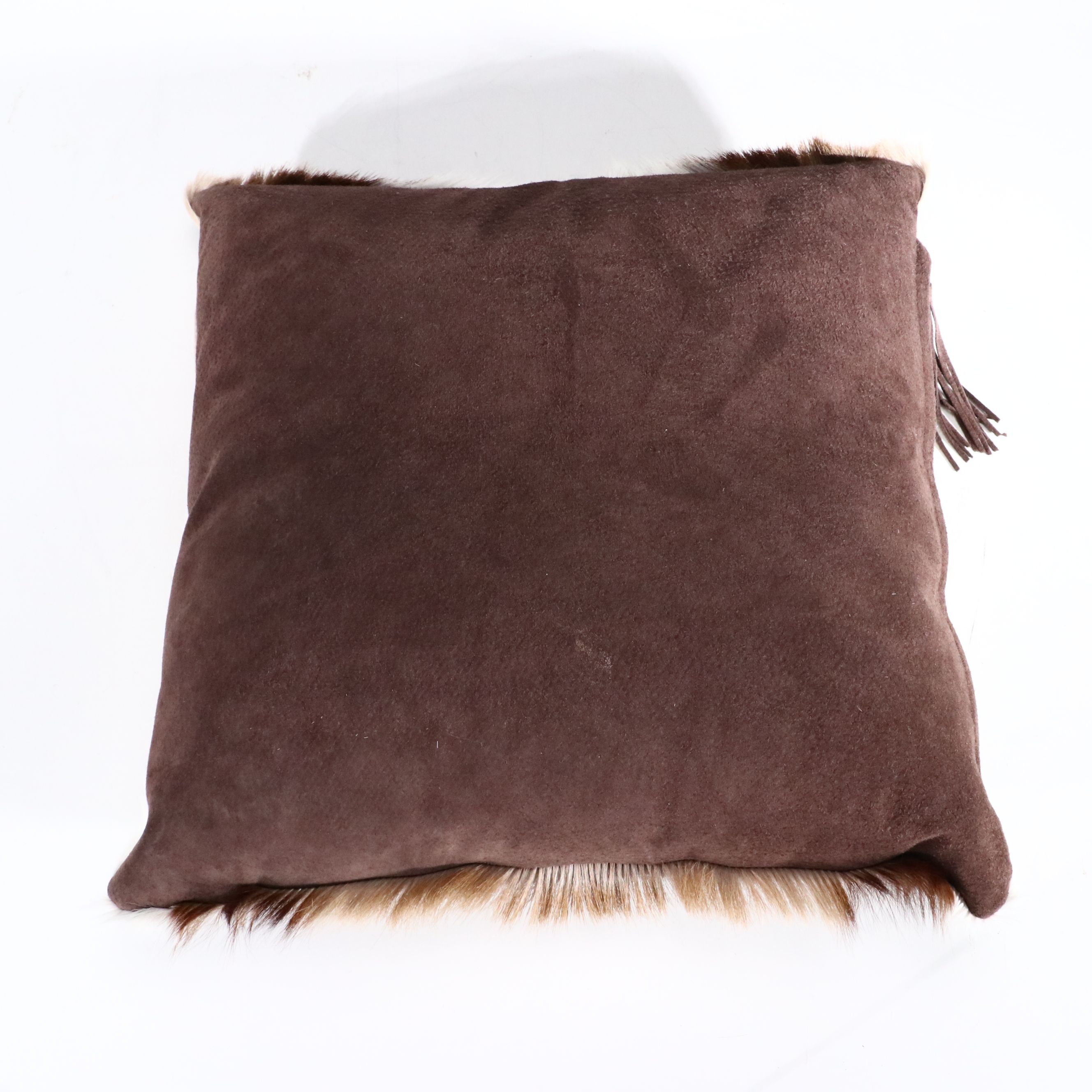 Springbok Fur and Leather Throw Pillows