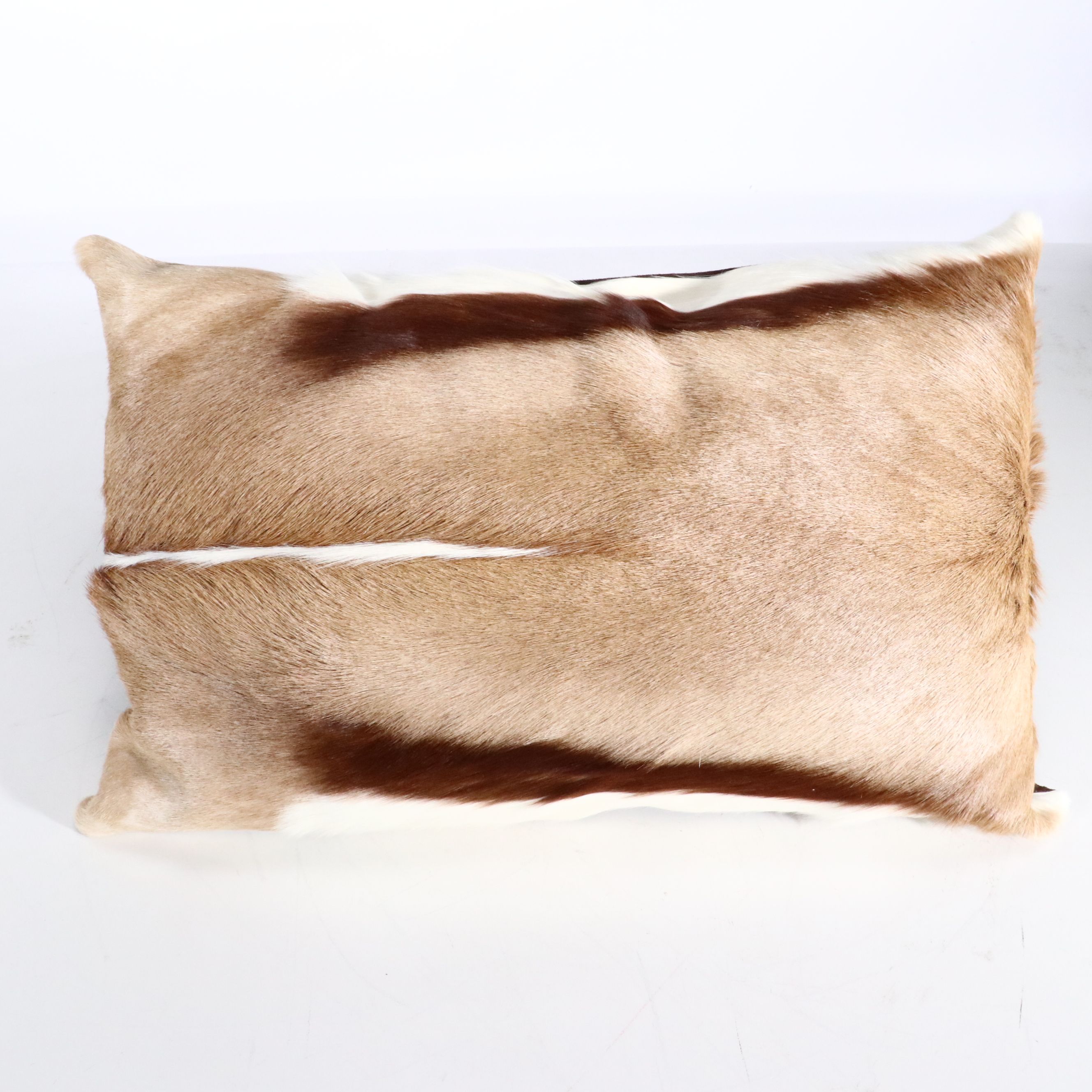 Springbok Fur and Leather Throw Pillows