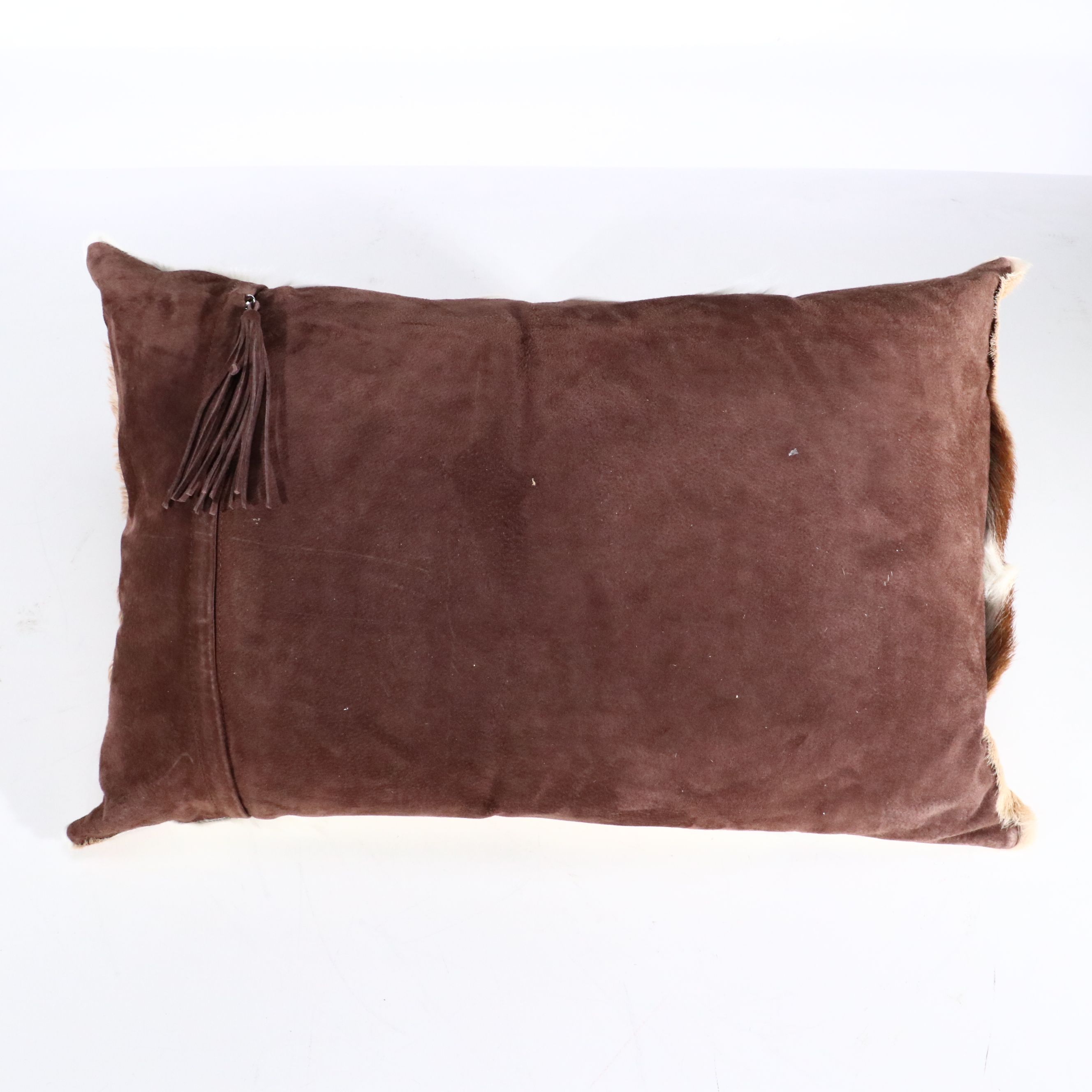 Springbok Fur and Leather Throw Pillows