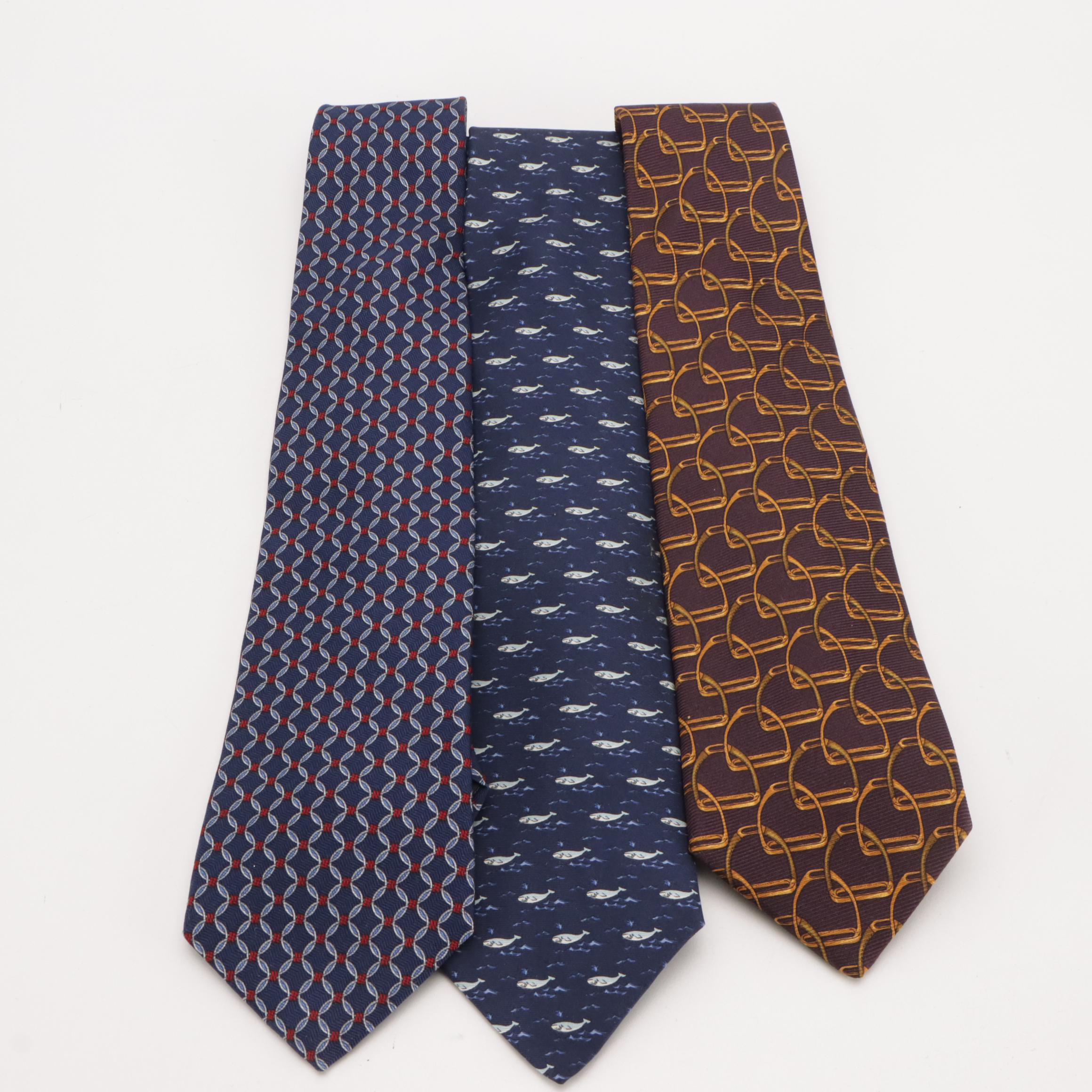 Men's Silk Printed Neckties from Banana Republic and Brooks Brothers