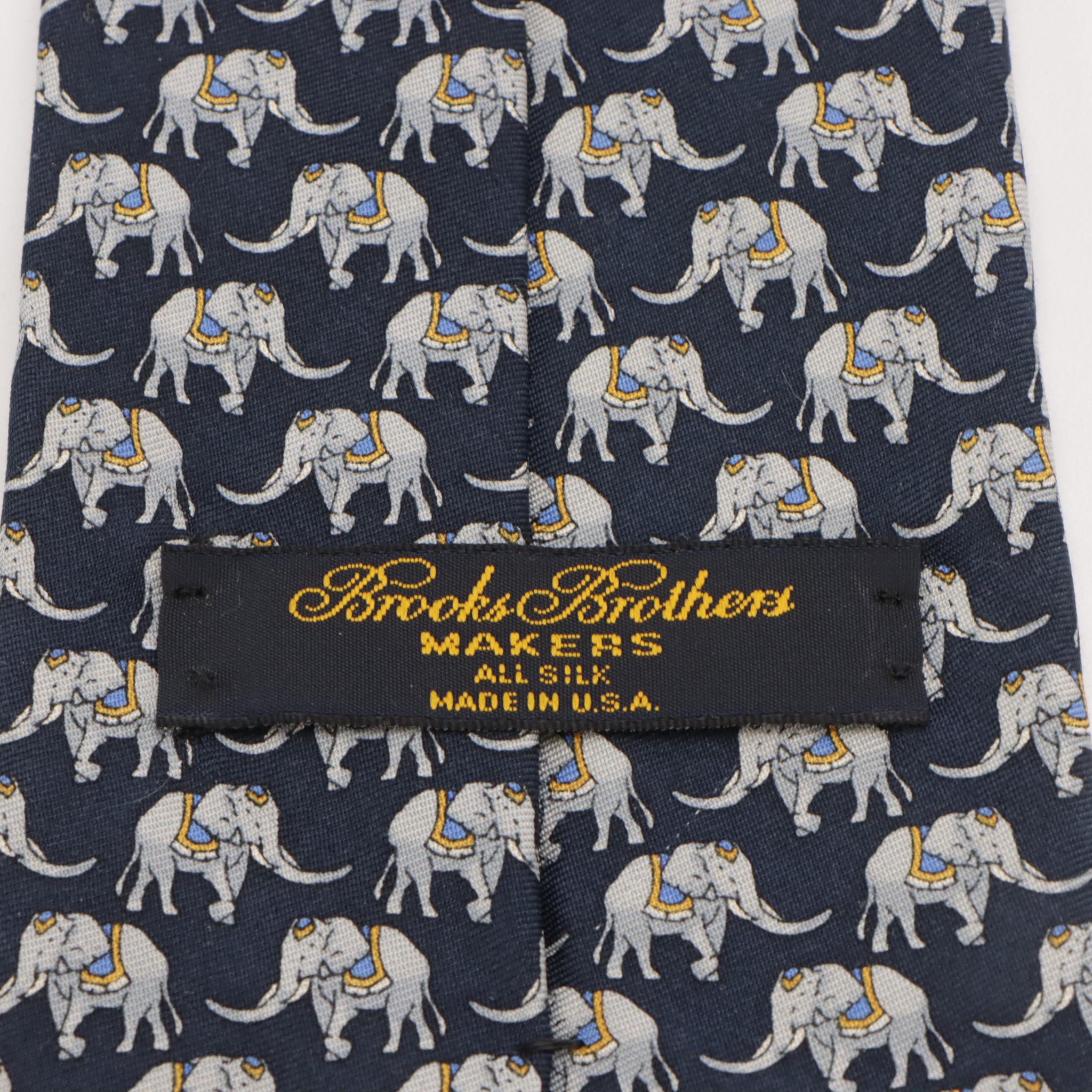 Men's Silk Printed Neckties from Banana Republic and Brooks Brothers