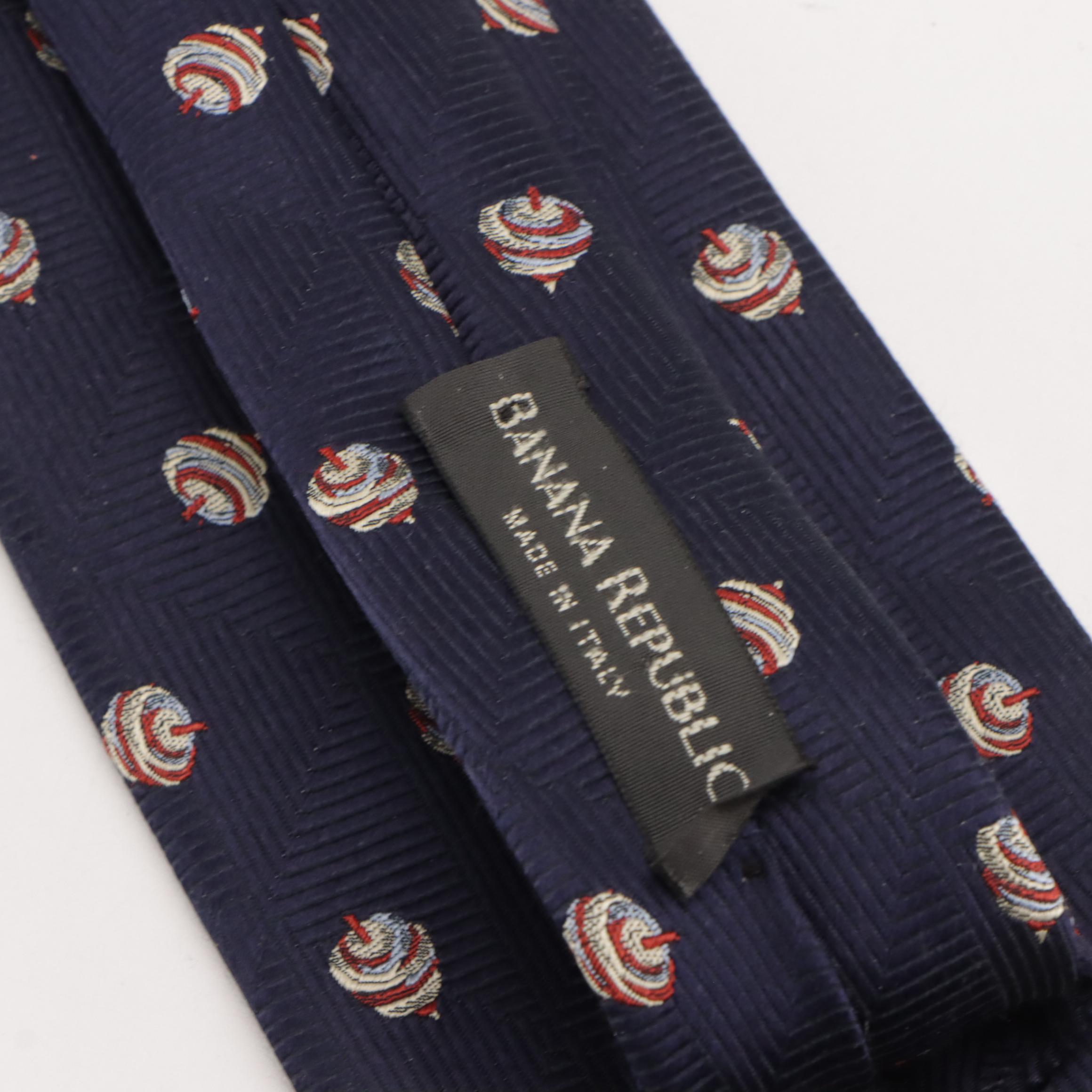 Men's Silk Printed Neckties from Banana Republic and Brooks Brothers