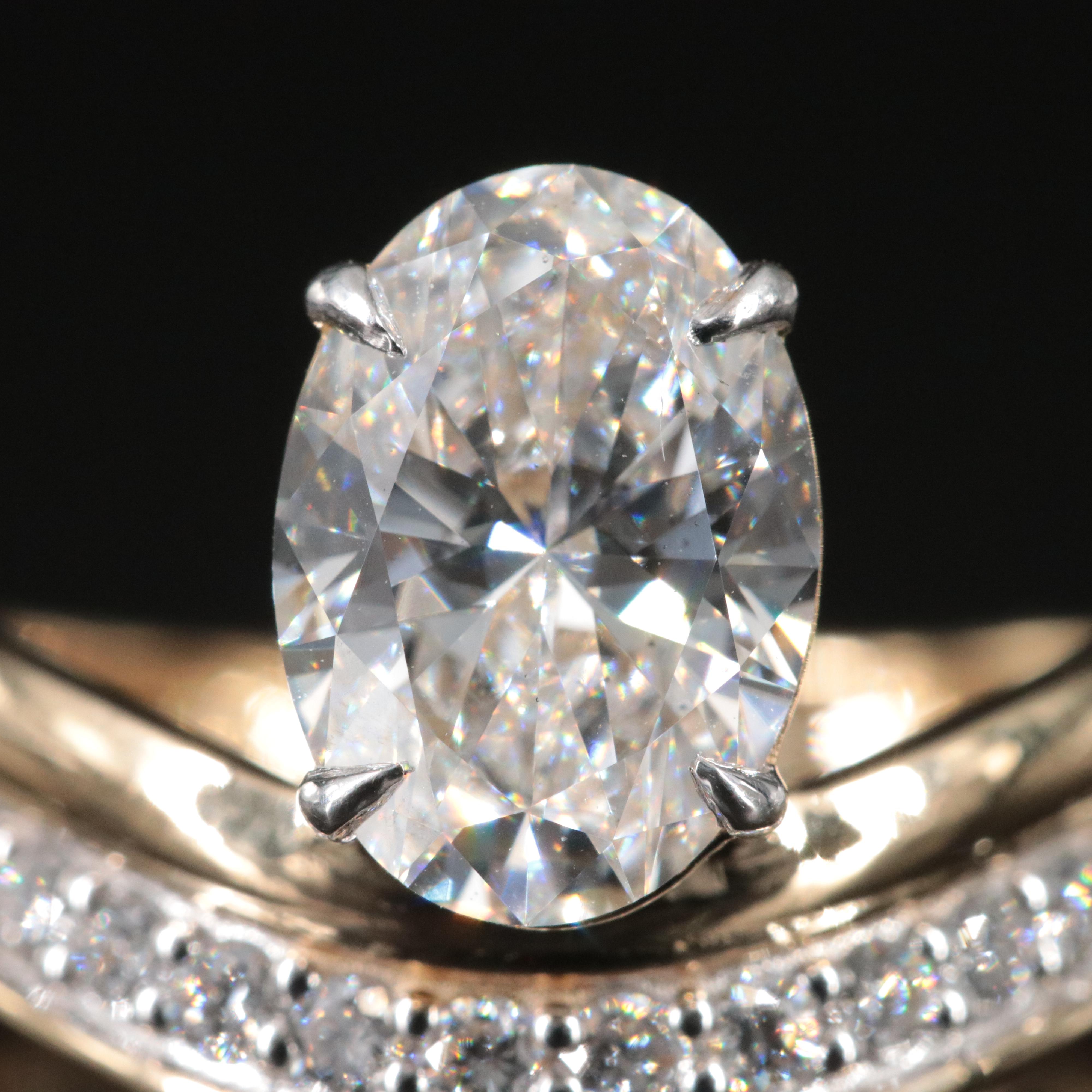 14K 2.29 CTW Lab Grown Diamond Ring with IGI Report