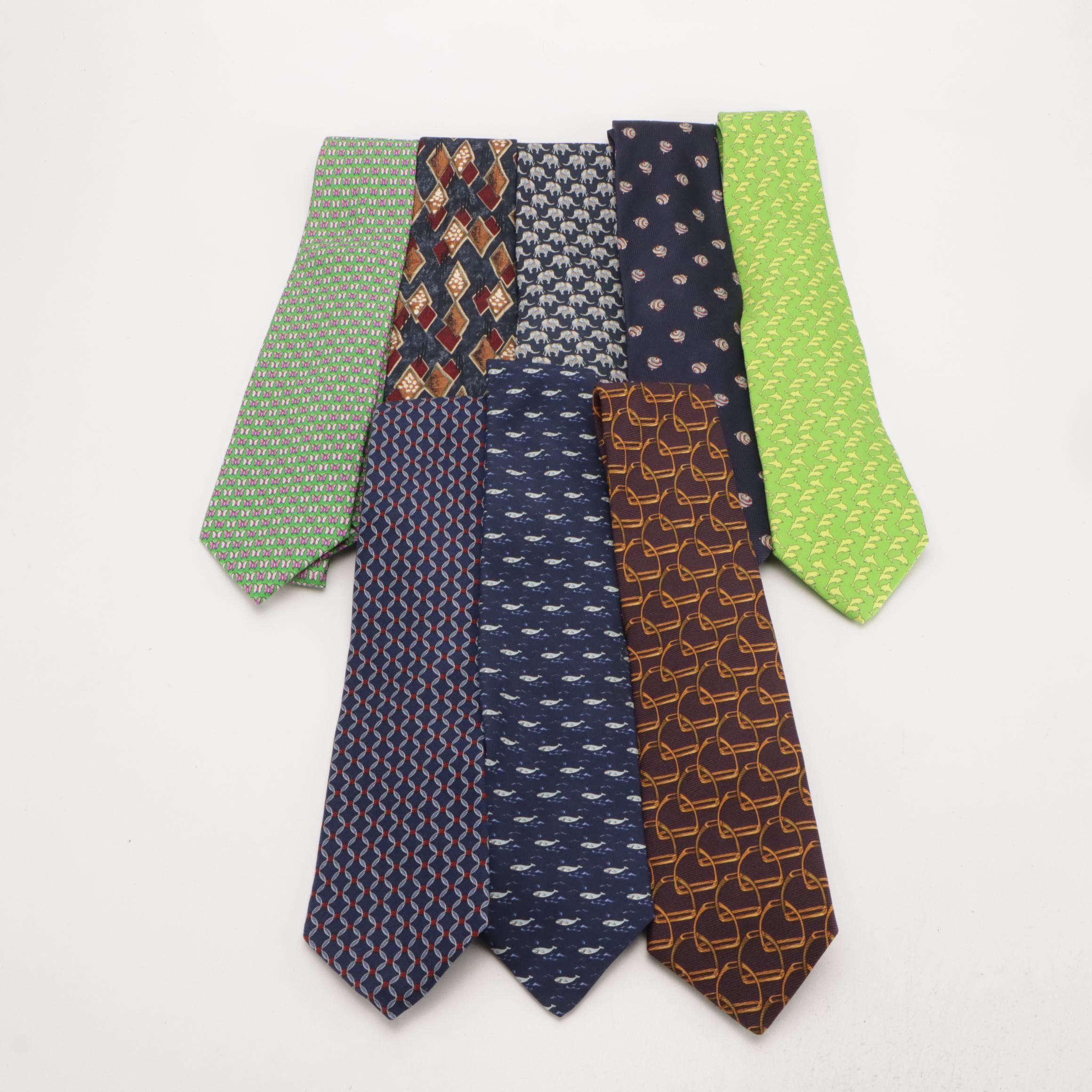 Men's Silk Printed Neckties from Banana Republic and Brooks Brothers
