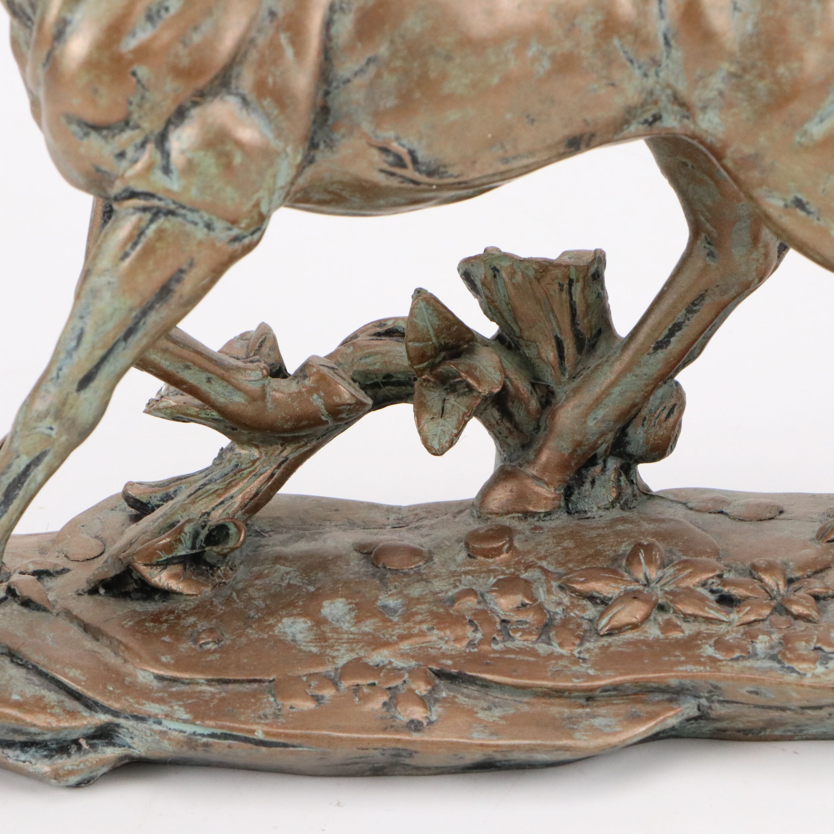 Bronzed Finish Figure of Trotting Horse