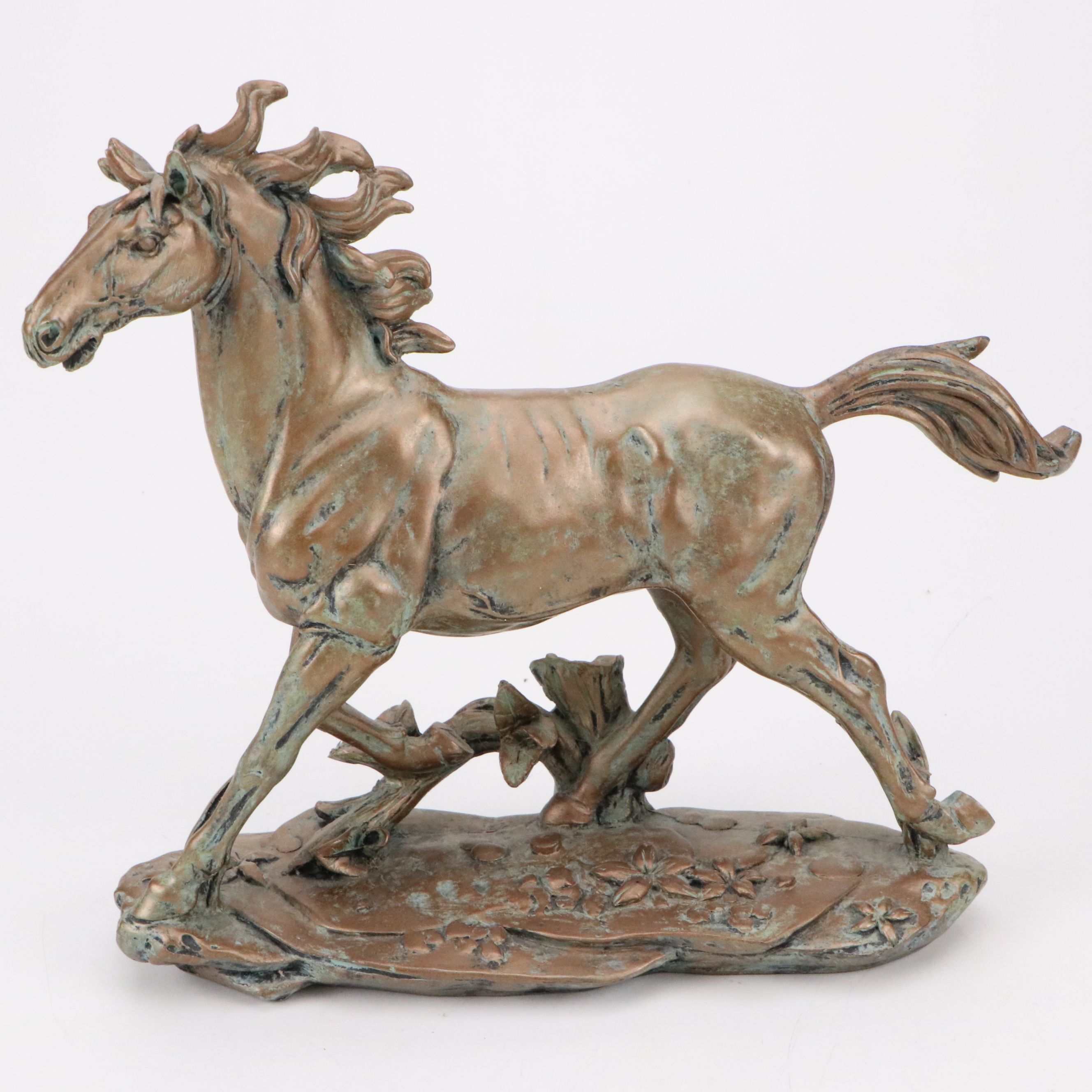 Bronzed Finish Figure of Trotting Horse
