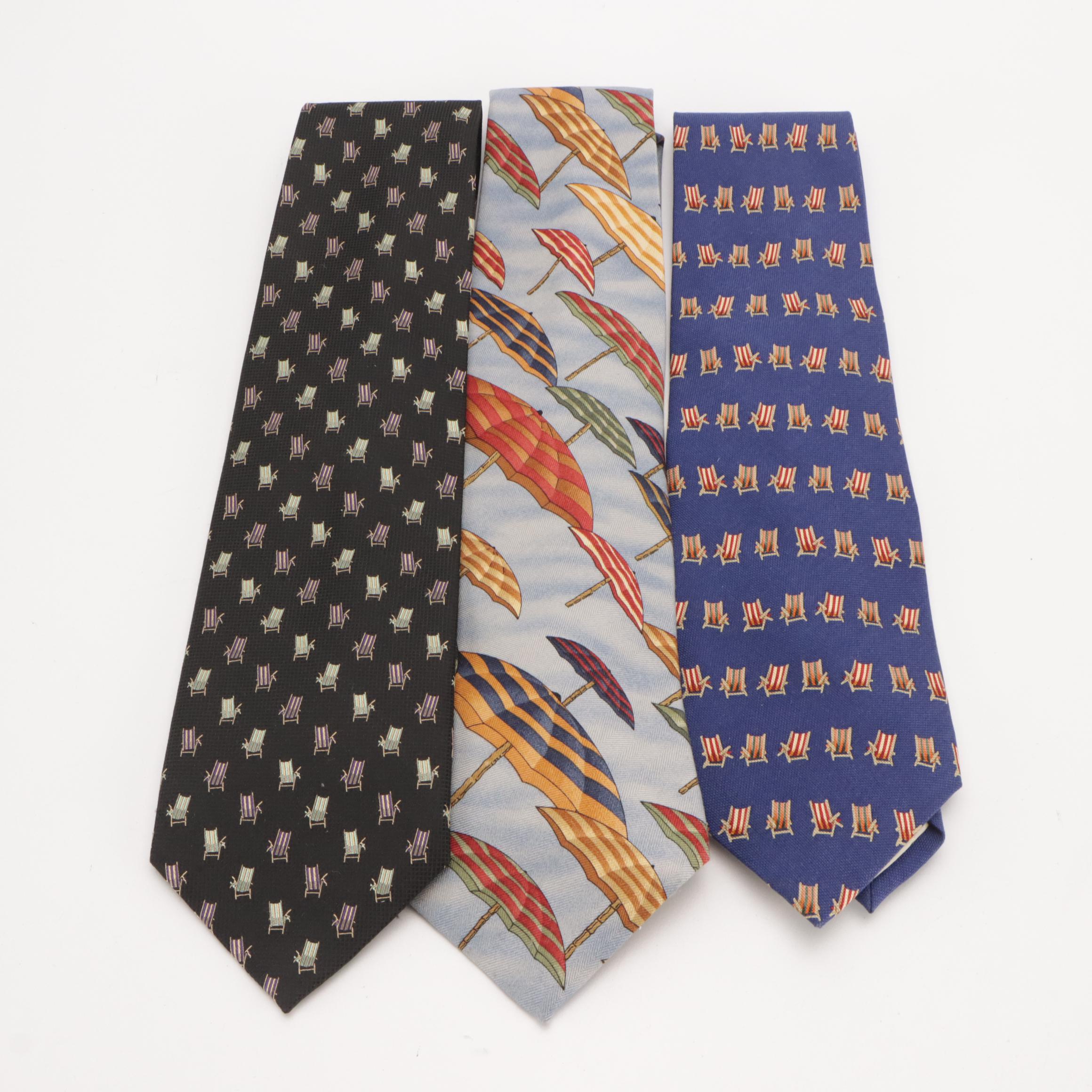 Men's Tommy Bahama Summer Themed Silk Neckties and Other Printed Neckties