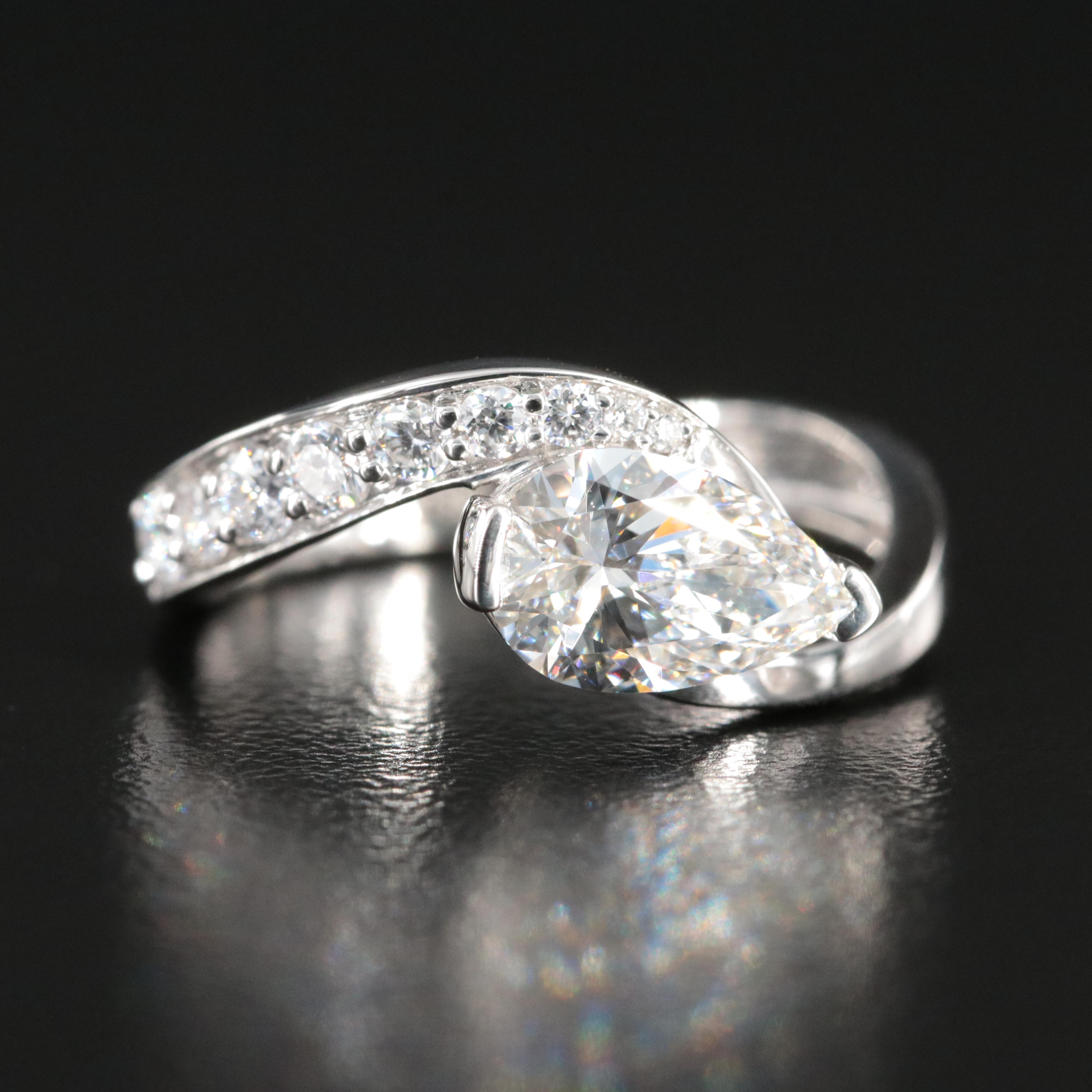 Platinum 1.44 CTW Lab Grown Diamond Ring with IGI Report