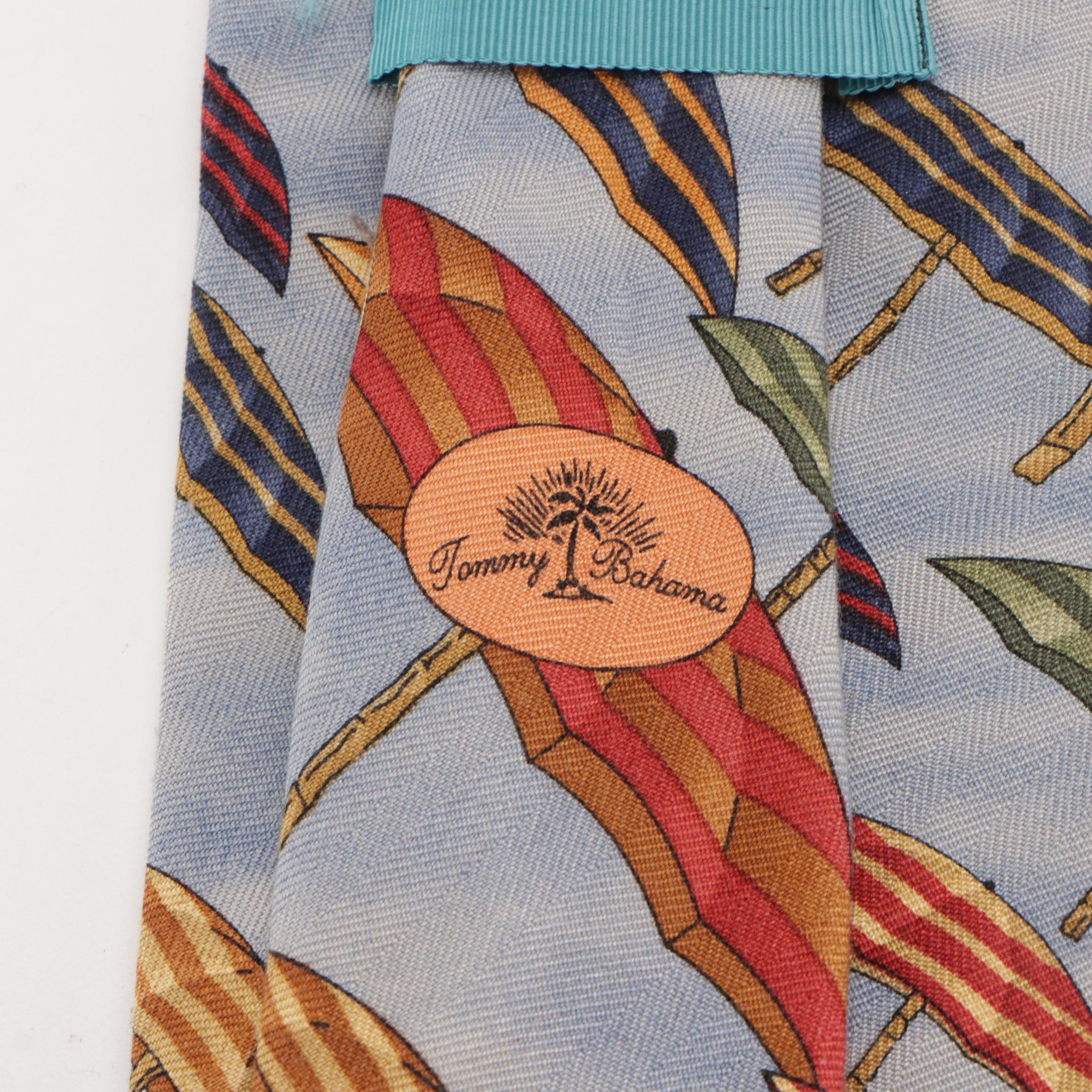 Men's Tommy Bahama Summer Themed Silk Neckties and Other Printed Neckties