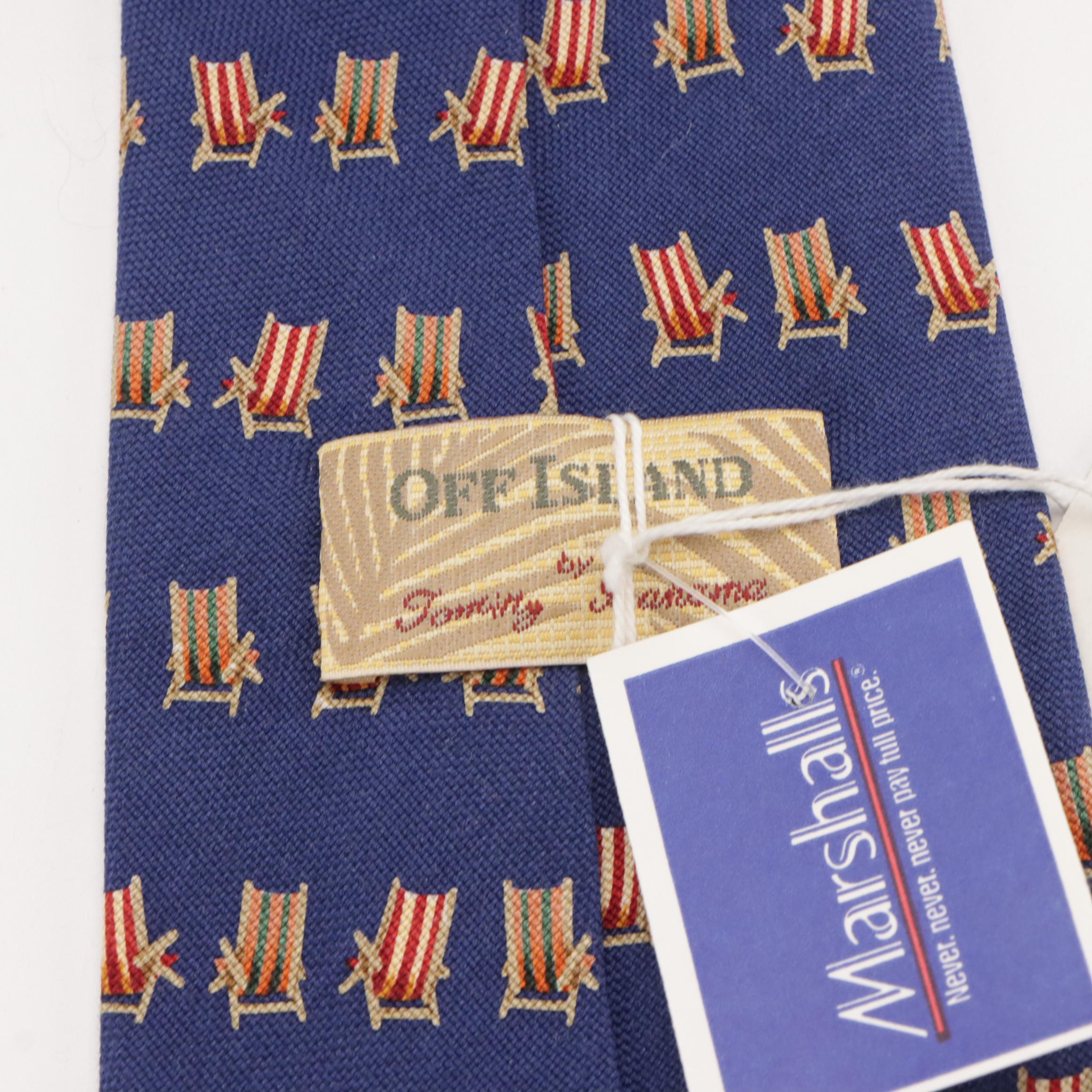 Men's Tommy Bahama Summer Themed Silk Neckties and Other Printed Neckties
