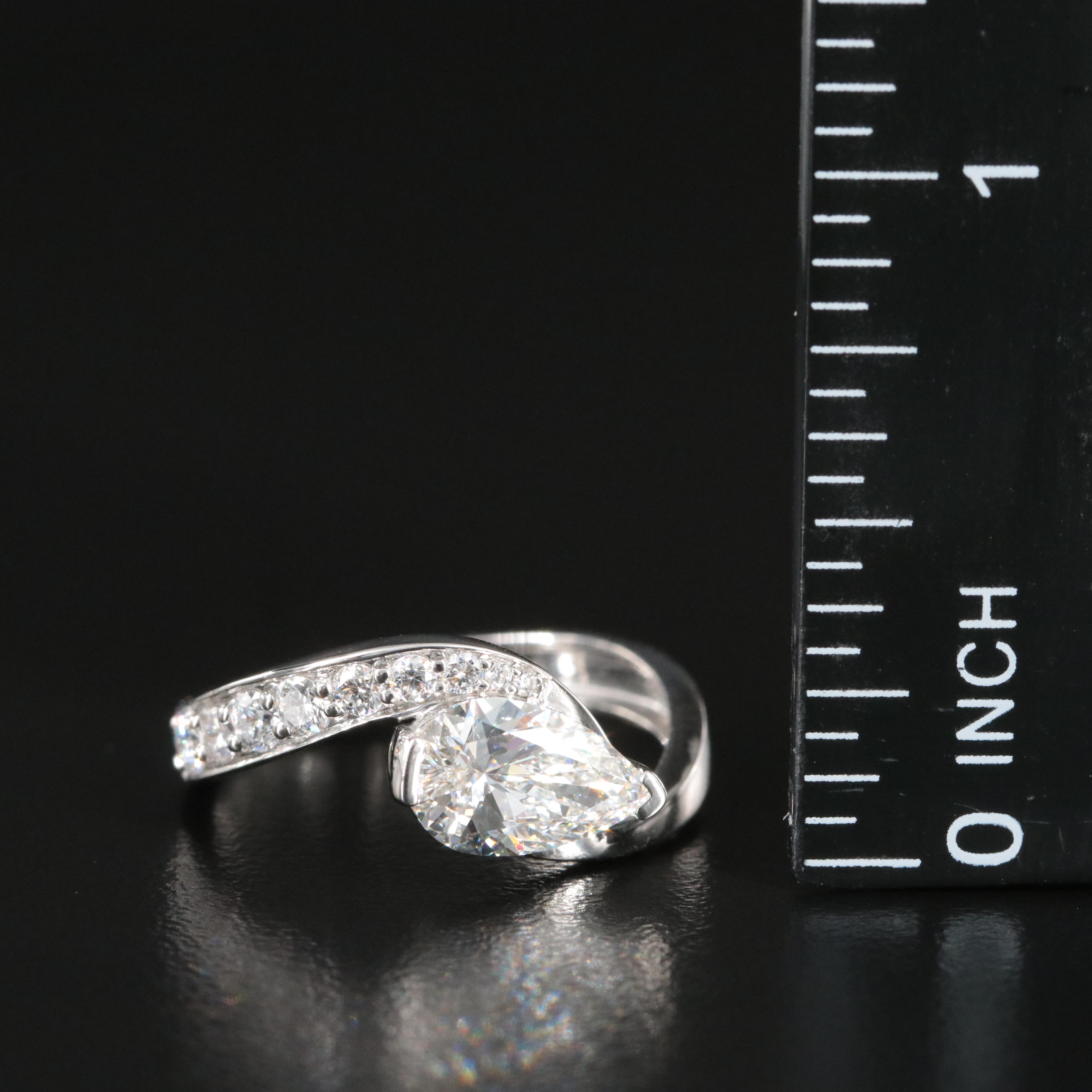 Platinum 1.44 CTW Lab Grown Diamond Ring with IGI Report