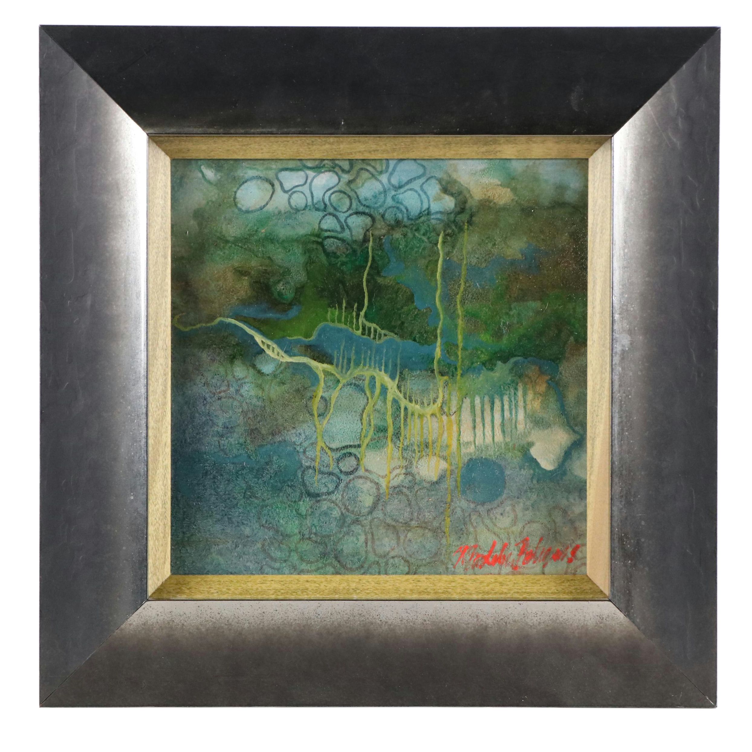 Abstract Mixed Media Painting