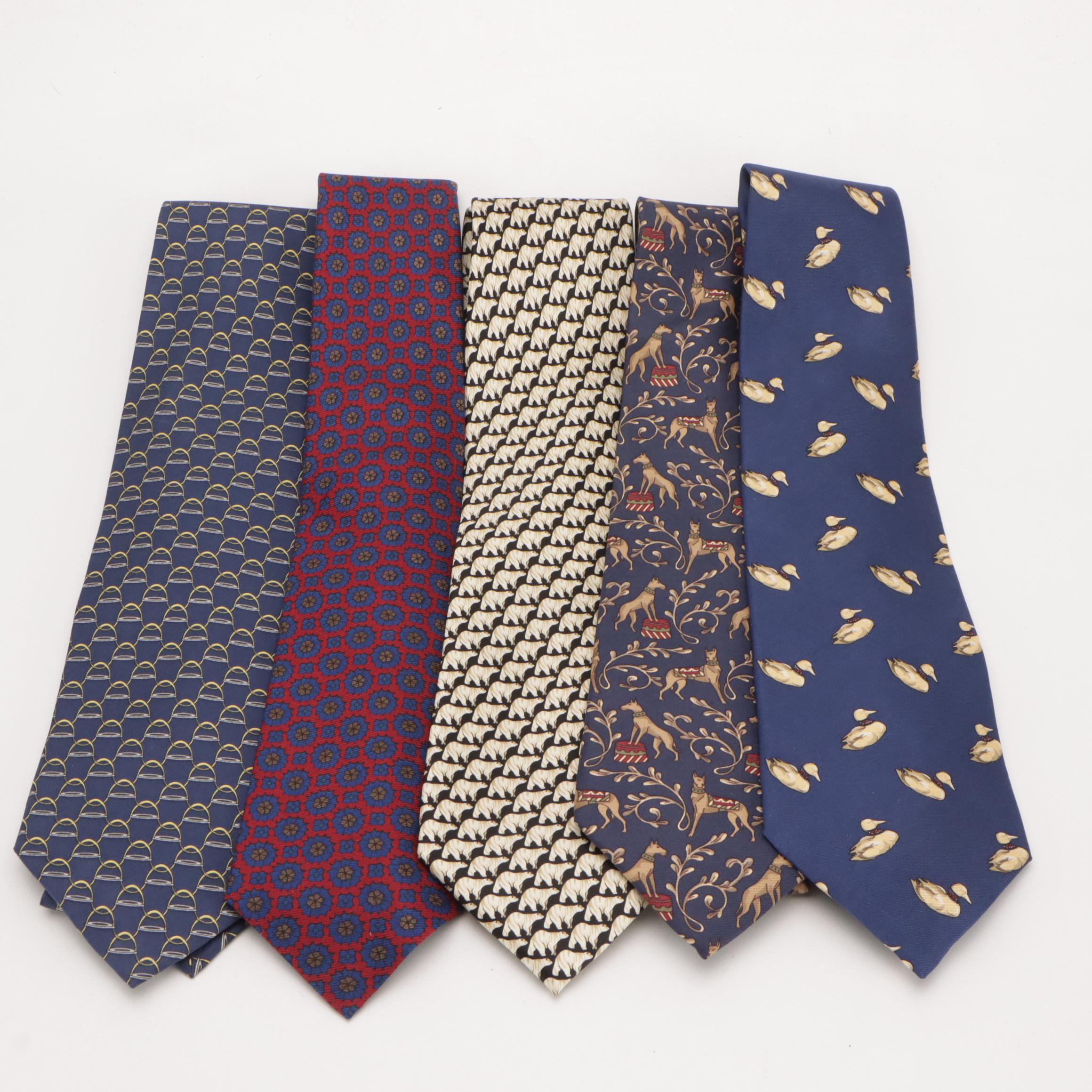 Saks Fifth Avenue, Façonnable, and More Vintage Patterned Silk Neckties