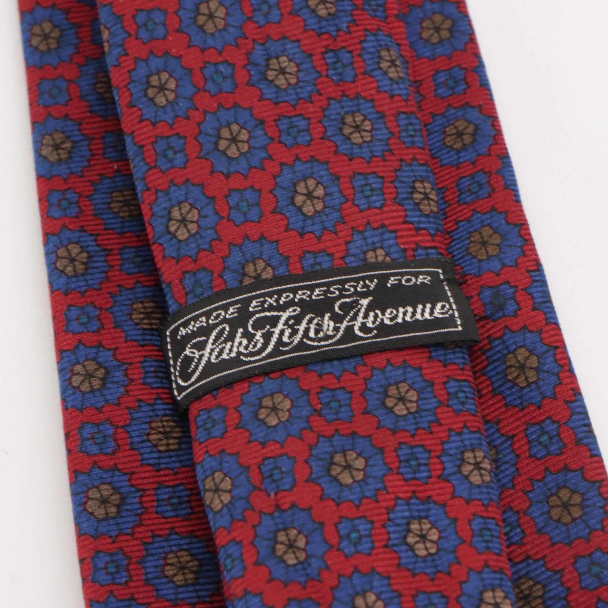 Saks Fifth Avenue, Façonnable, and More Vintage Patterned Silk Neckties