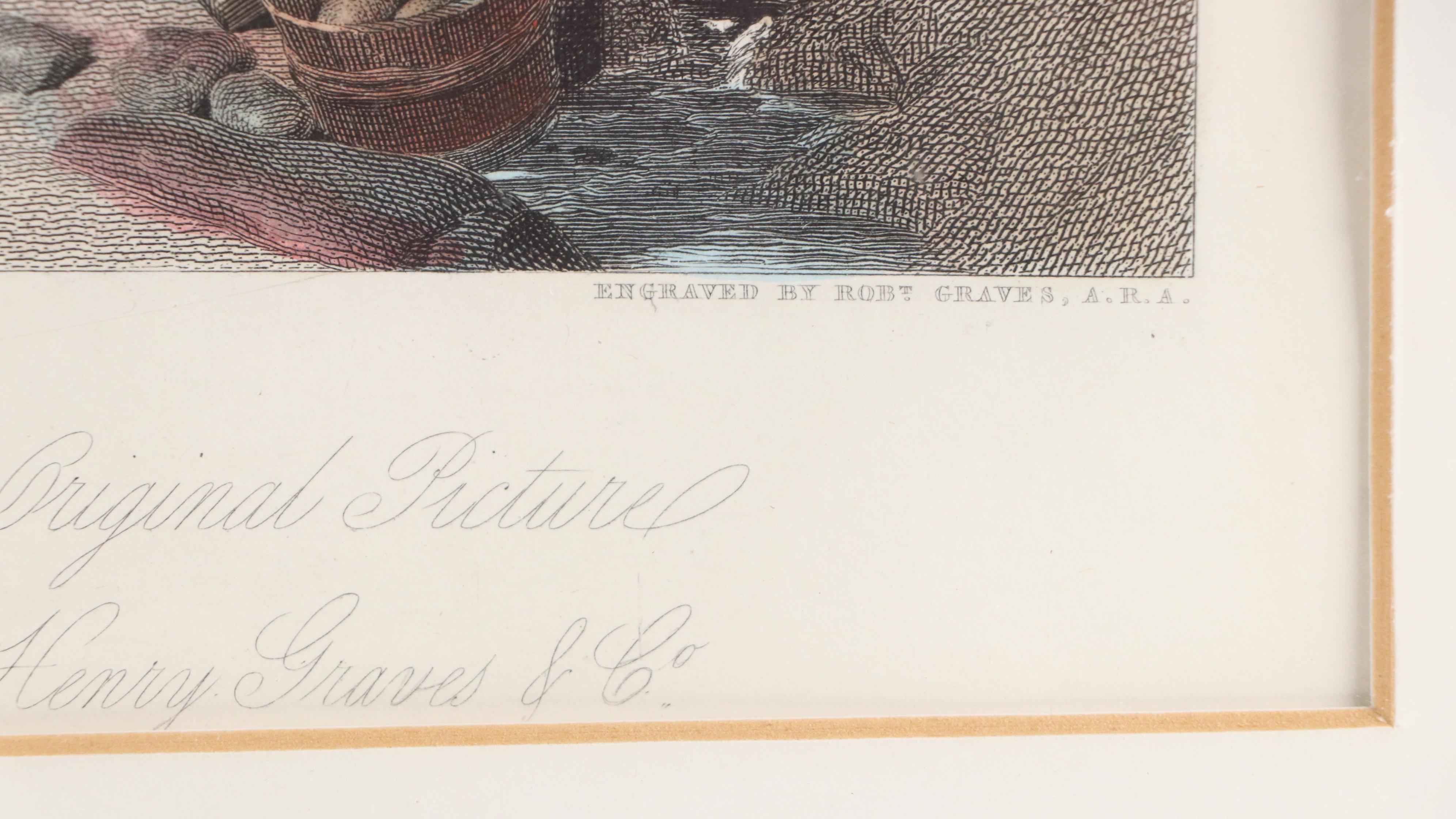 Hand-Colored Engraving After Sir Edwin Landseer "The Highland Whiskey Still"