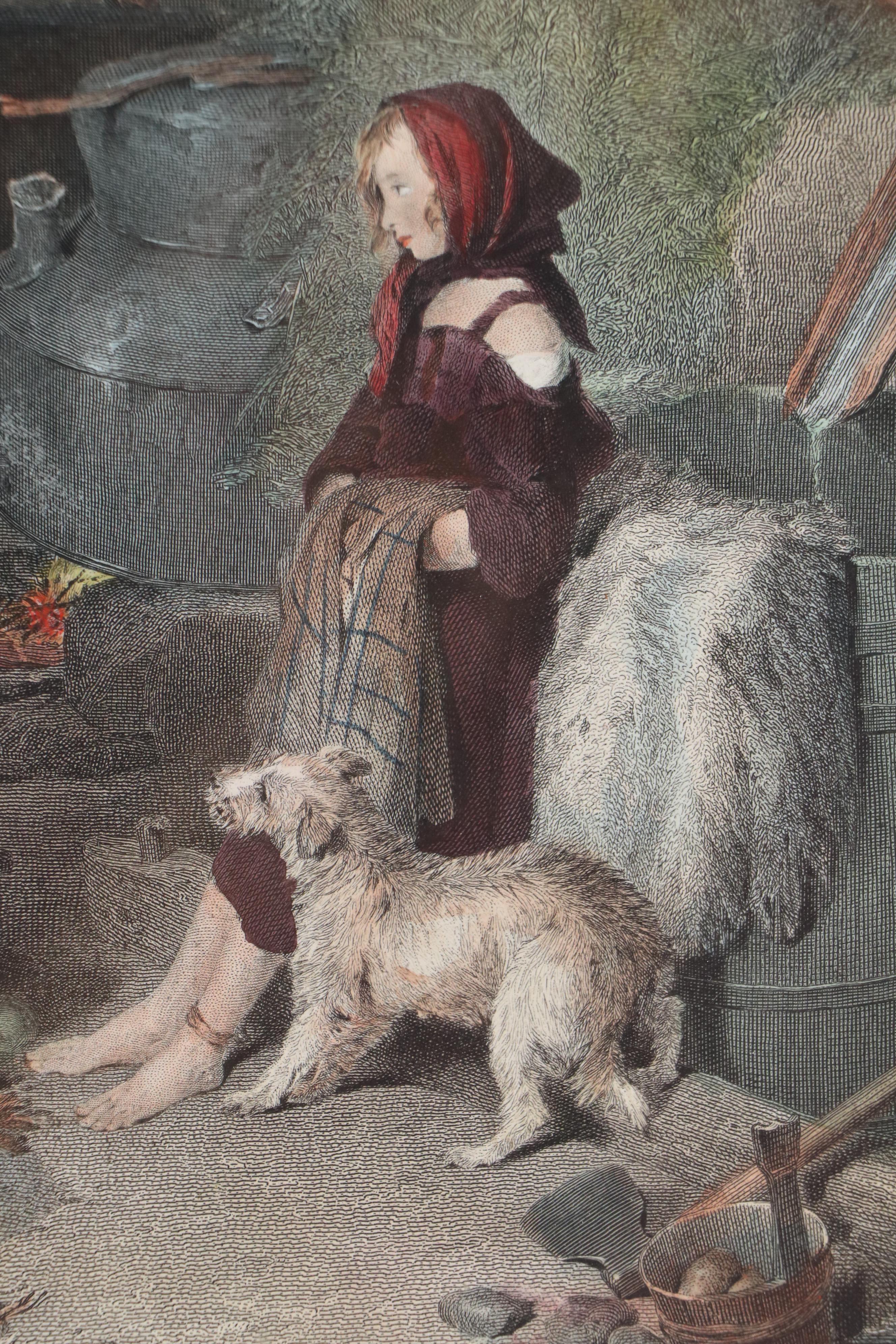 Hand-Colored Engraving After Sir Edwin Landseer "The Highland Whiskey Still"