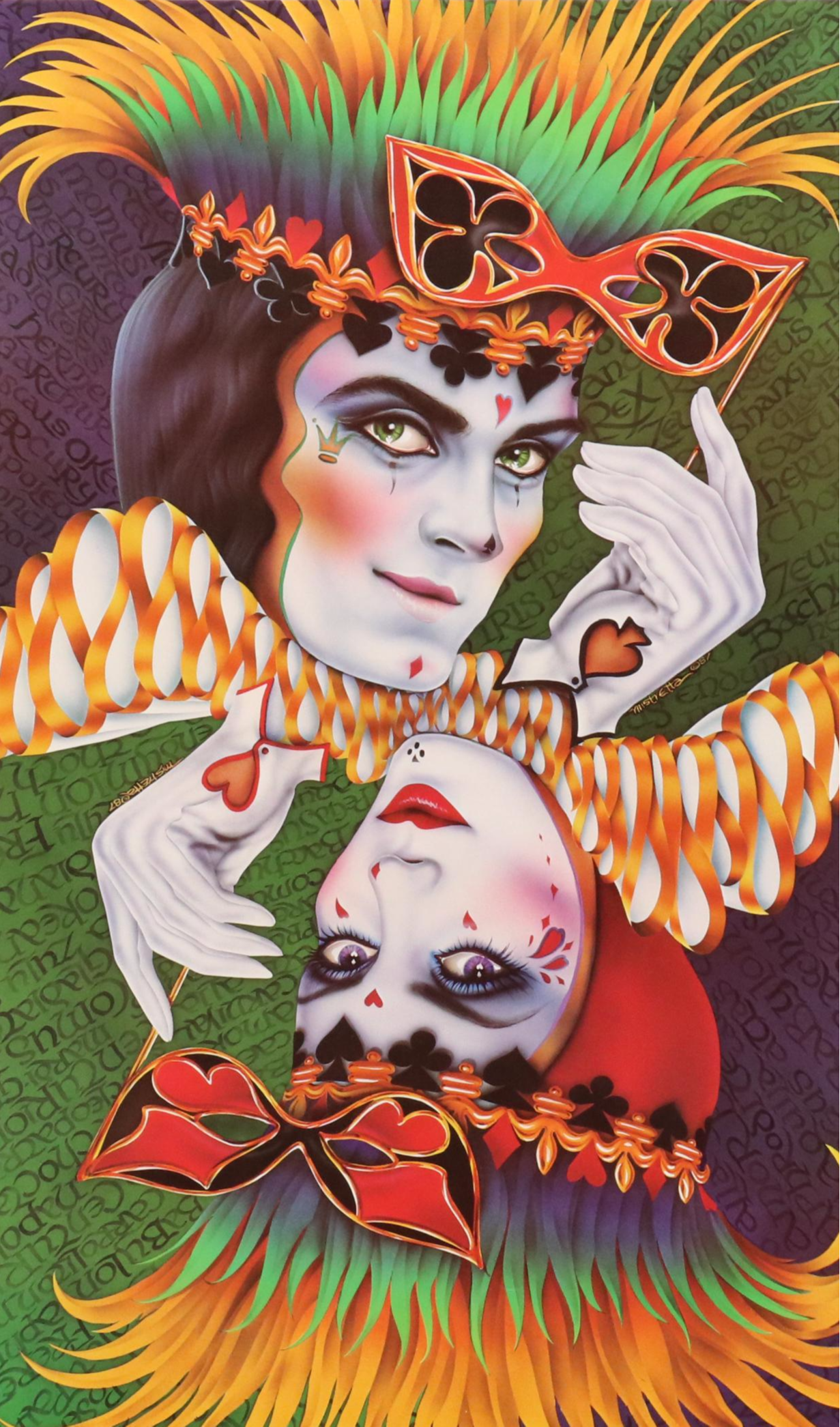 Mardi Gras Offset Lithograph Posters After L. Harris and A. Mistretta, 1980s-90