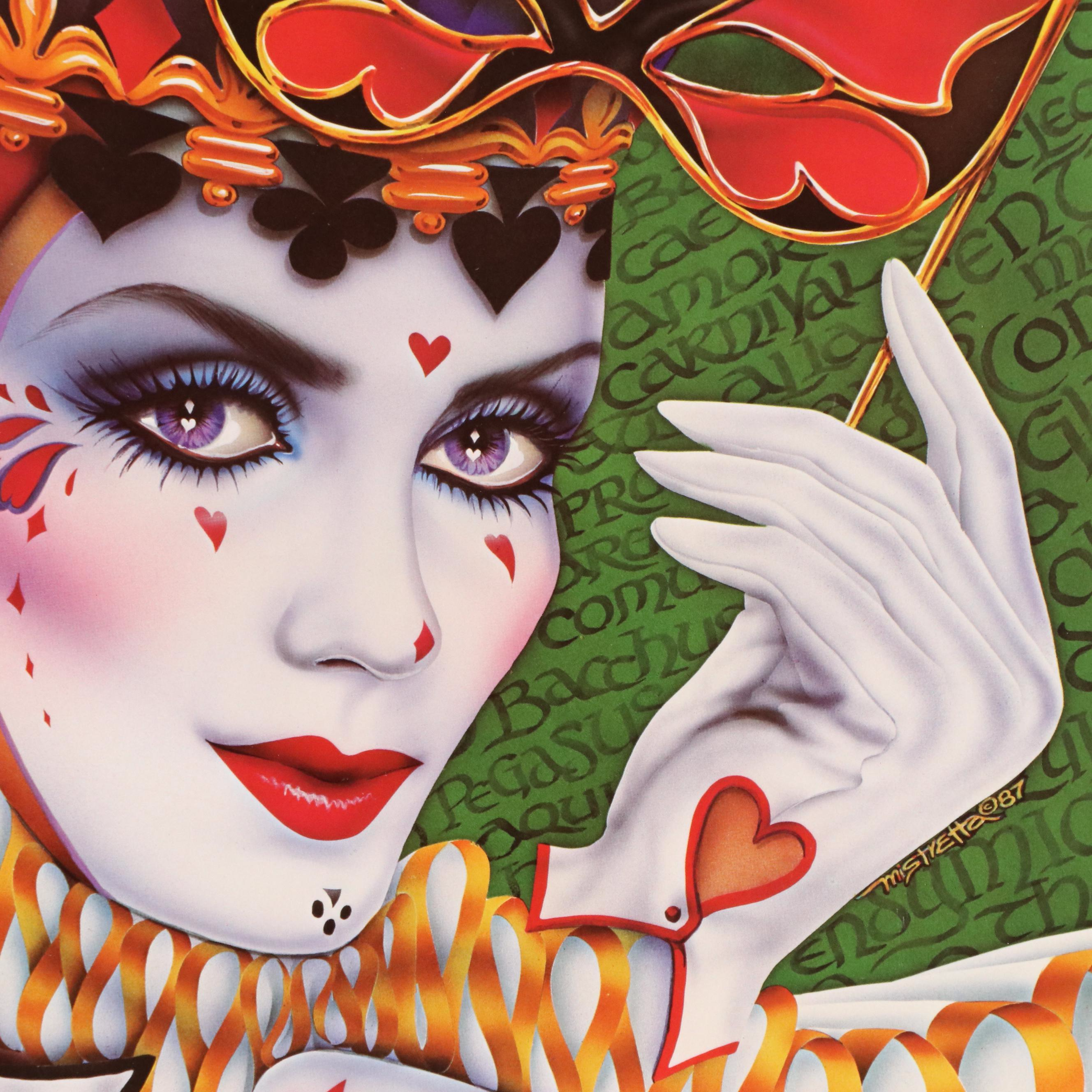 Mardi Gras Offset Lithograph Posters After L. Harris and A. Mistretta, 1980s-90