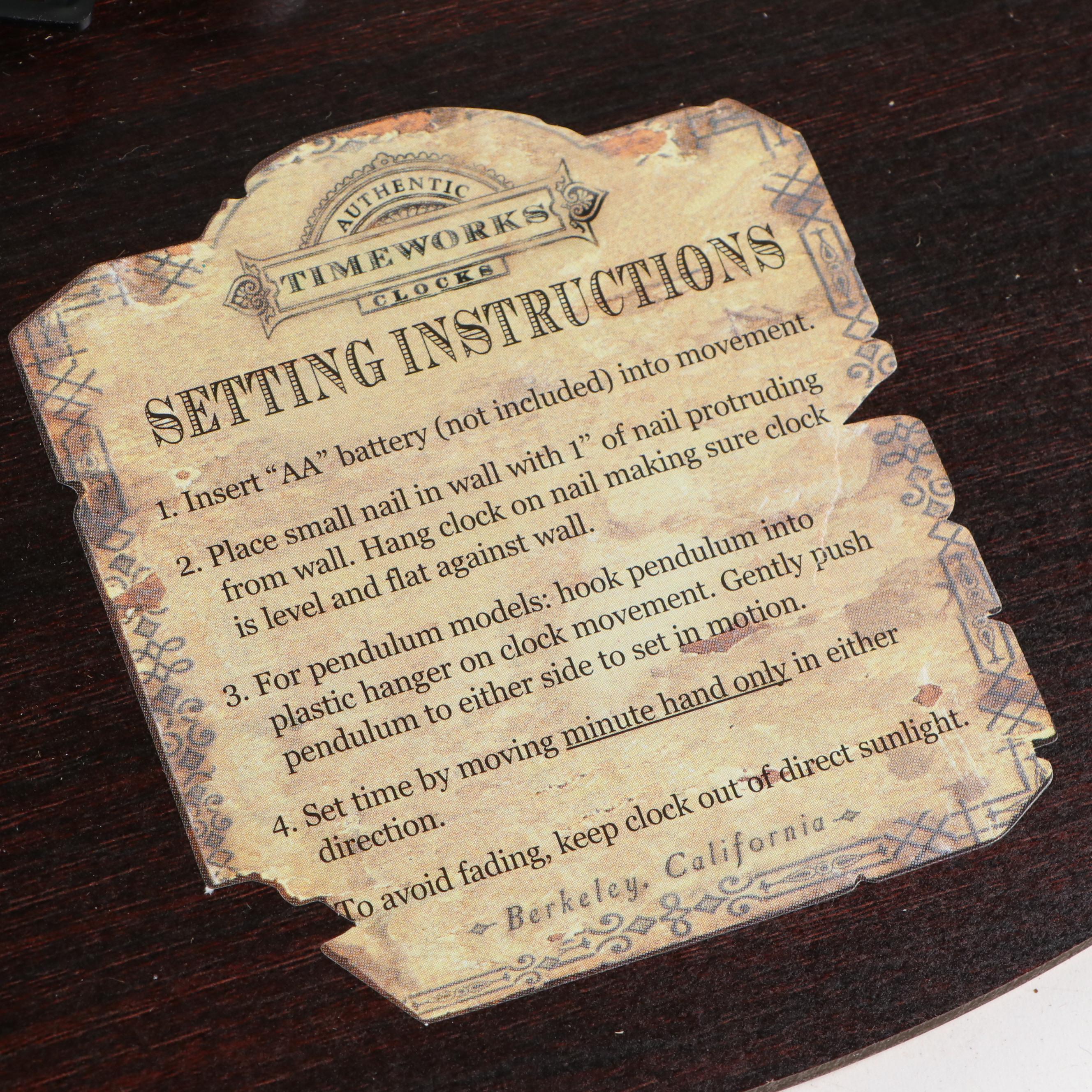 Timeworks American Football and "Field of Dreams" Pendulum Wall Clocks