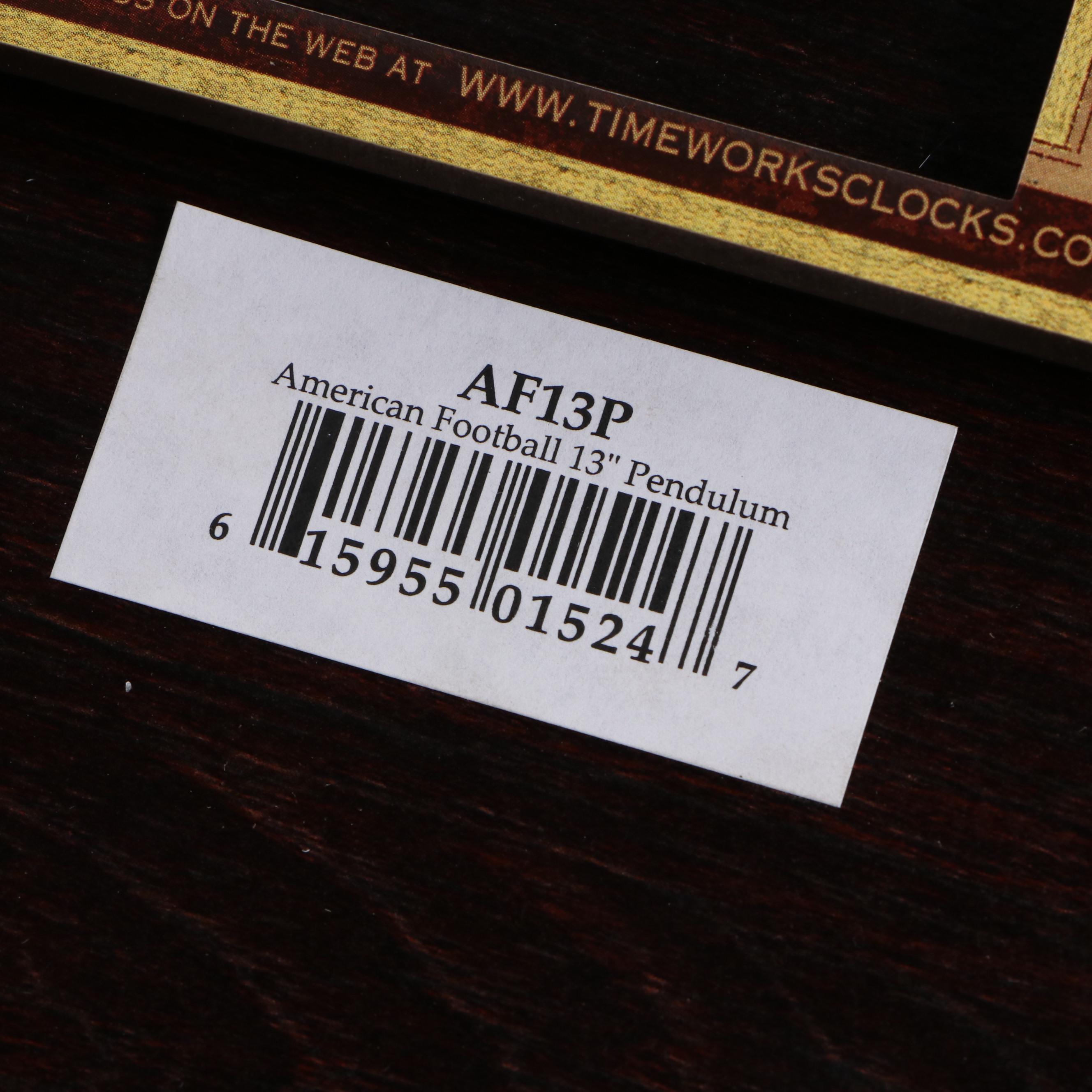 Timeworks American Football and "Field of Dreams" Pendulum Wall Clocks