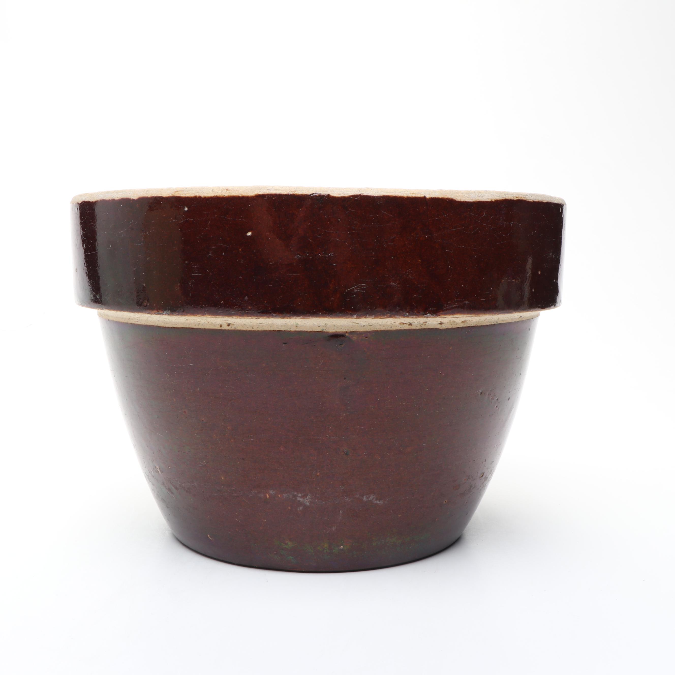 Stoneware Handled Jug with Ceramic Planter