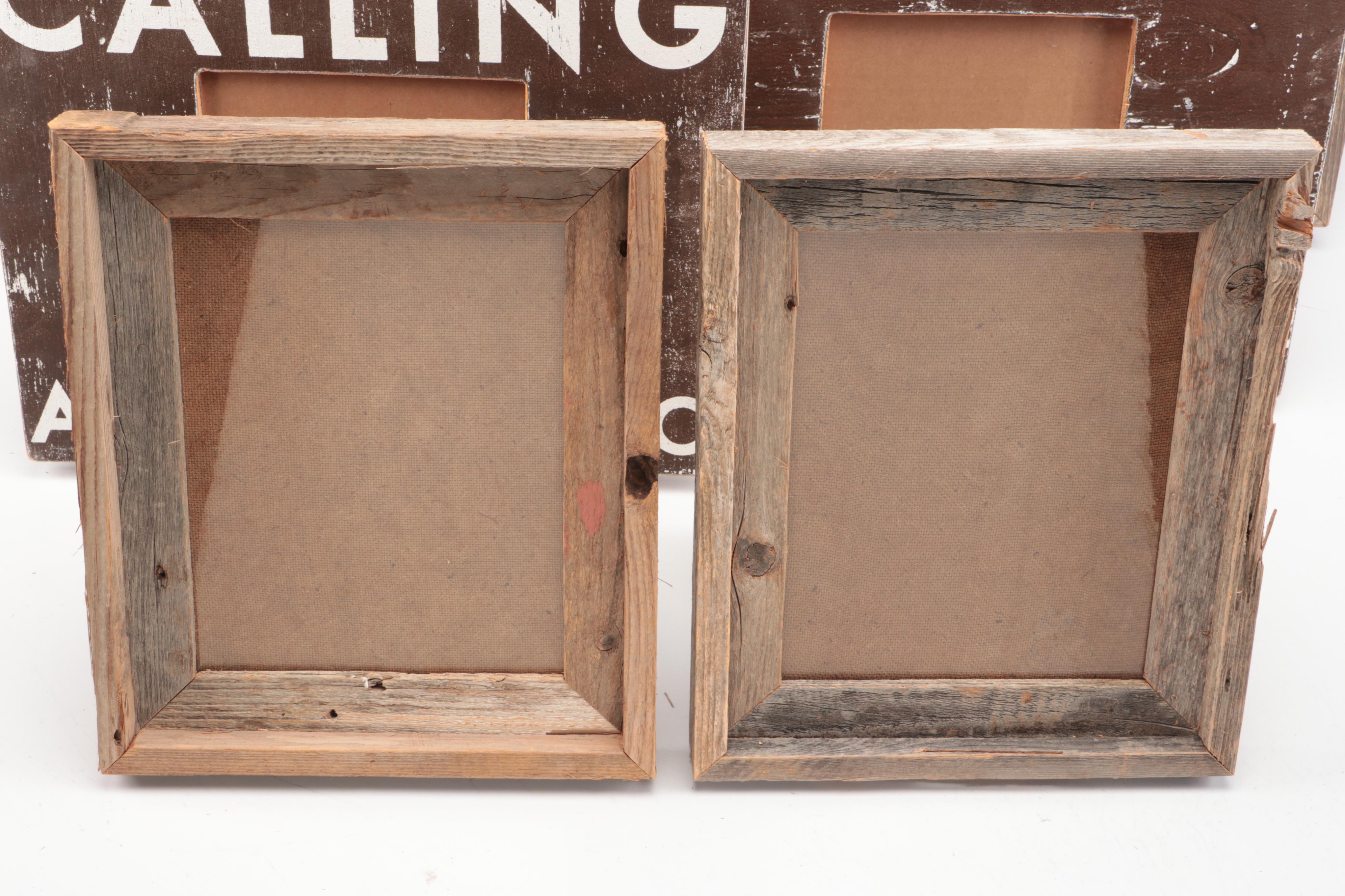 Rustic Wooden Wall and Tabletop Picture Frames