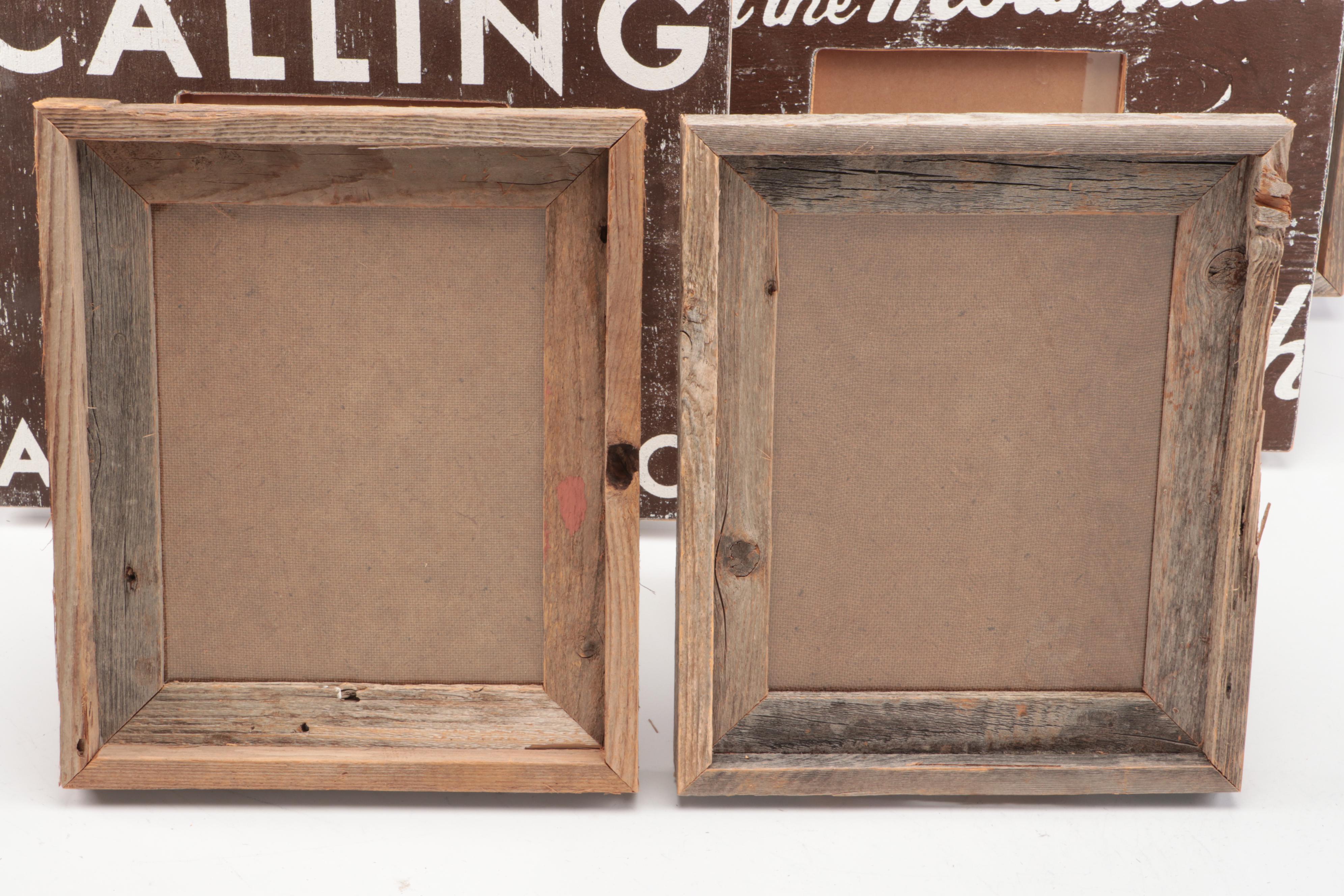 Rustic Wooden Wall and Tabletop Picture Frames