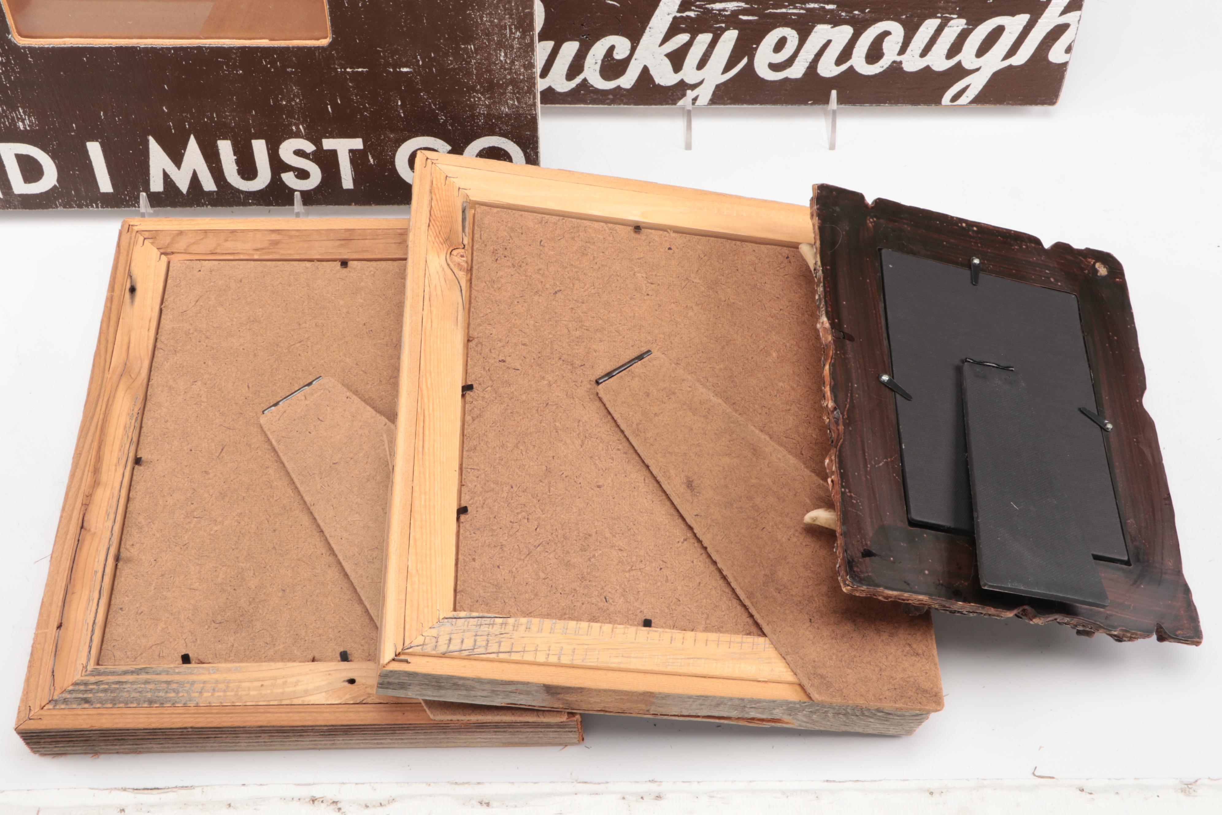 Rustic Wooden Wall and Tabletop Picture Frames