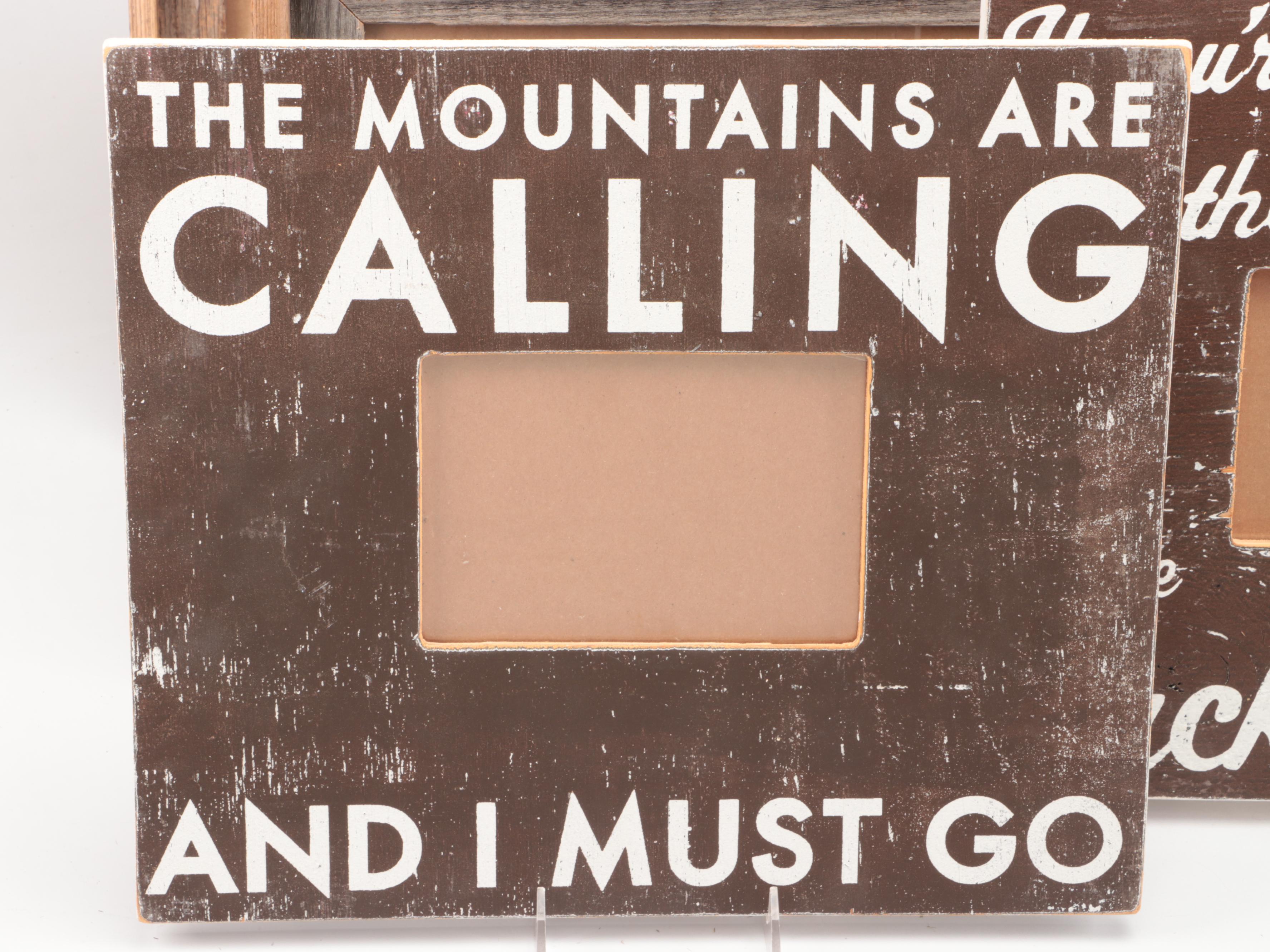 Rustic Wooden Wall and Tabletop Picture Frames