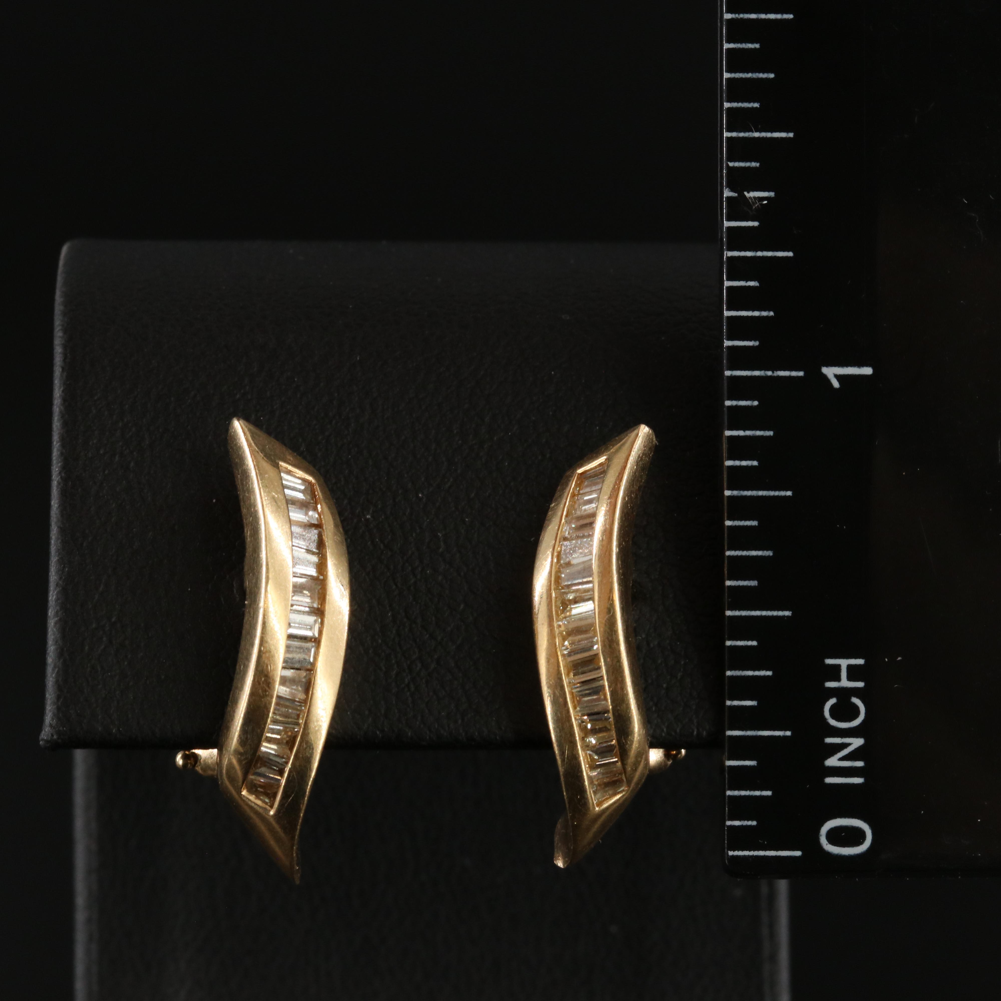 14K 0.93 CTW Diamond Ribbon Earrings