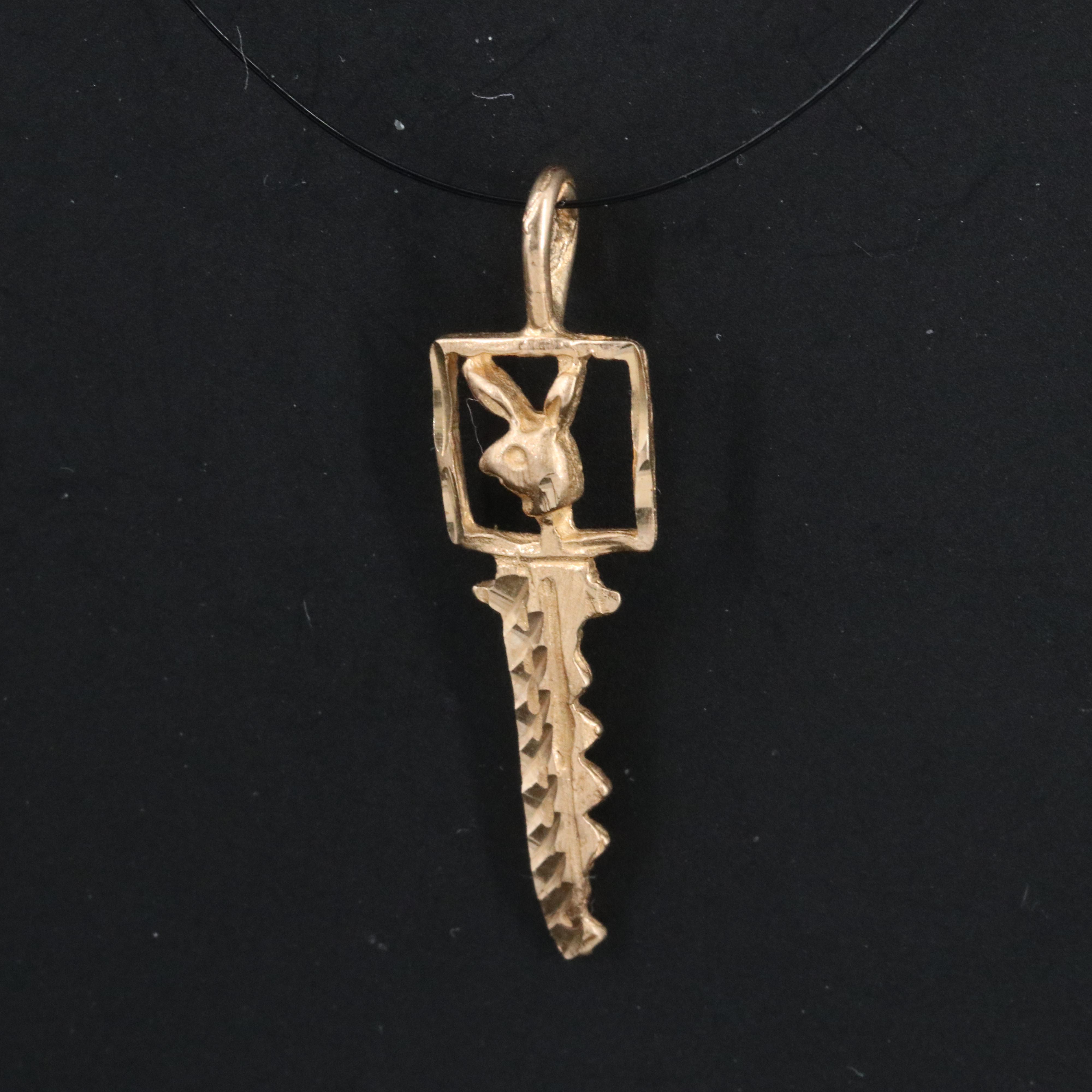 14K Bunny Key Pendant