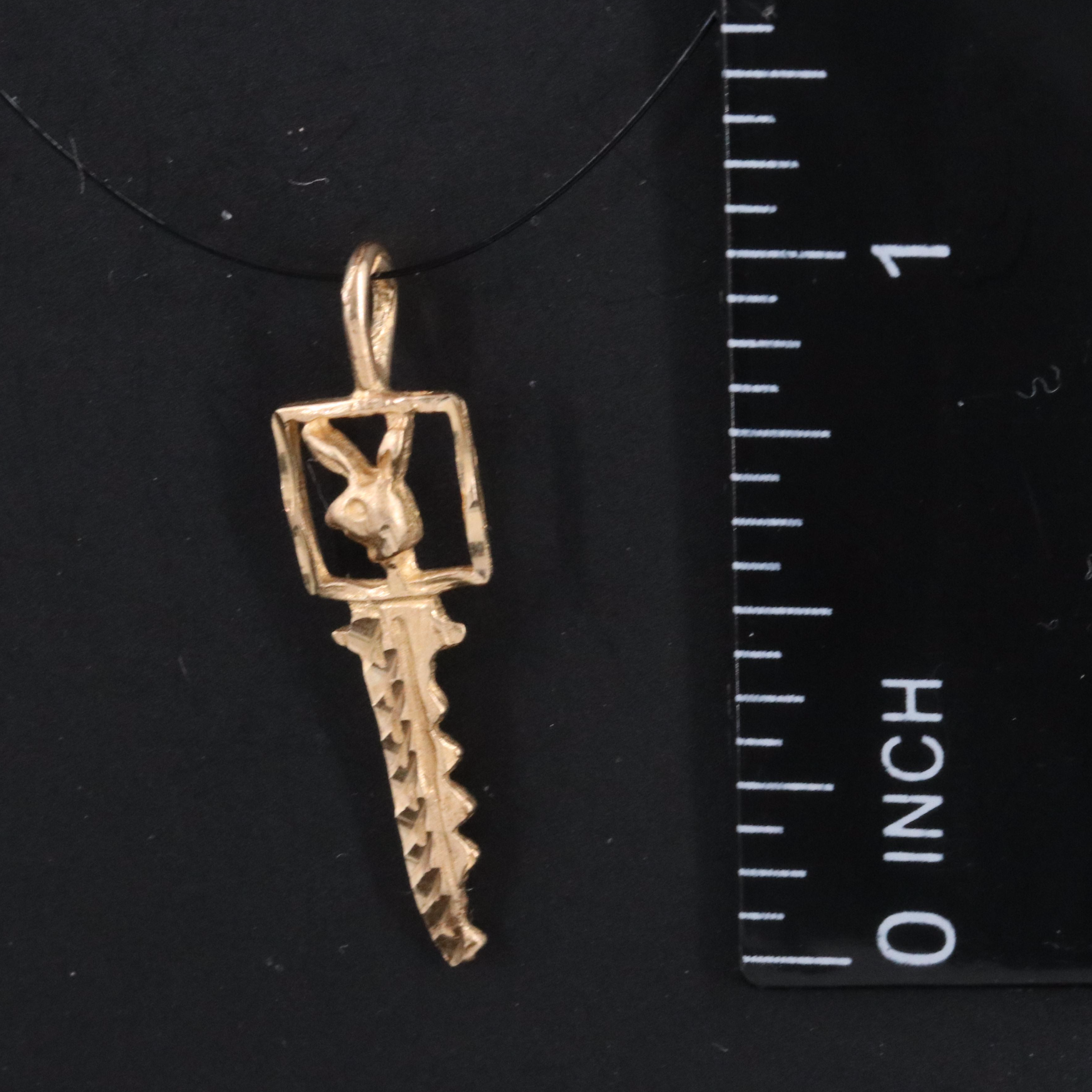 14K Bunny Key Pendant