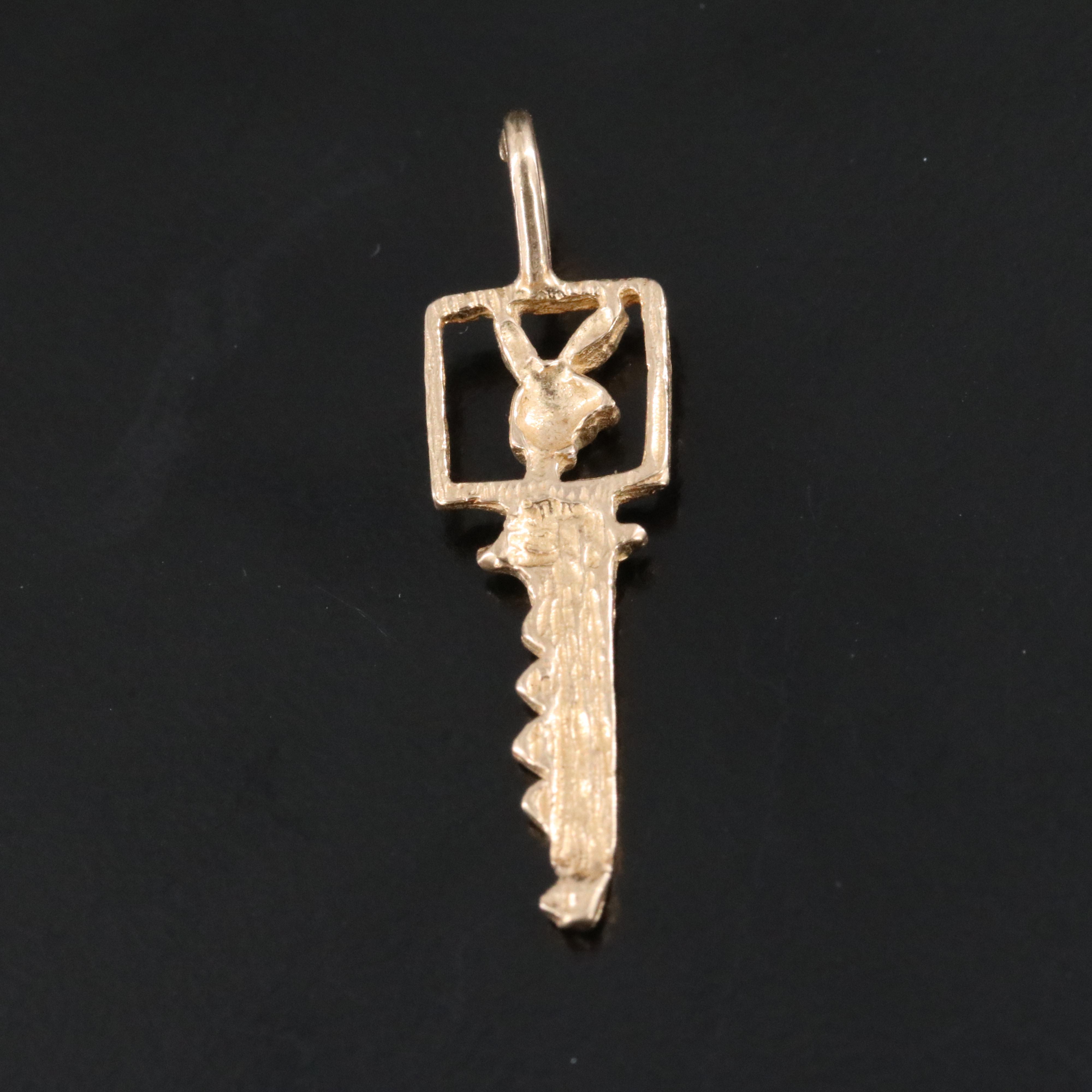 14K Bunny Key Pendant