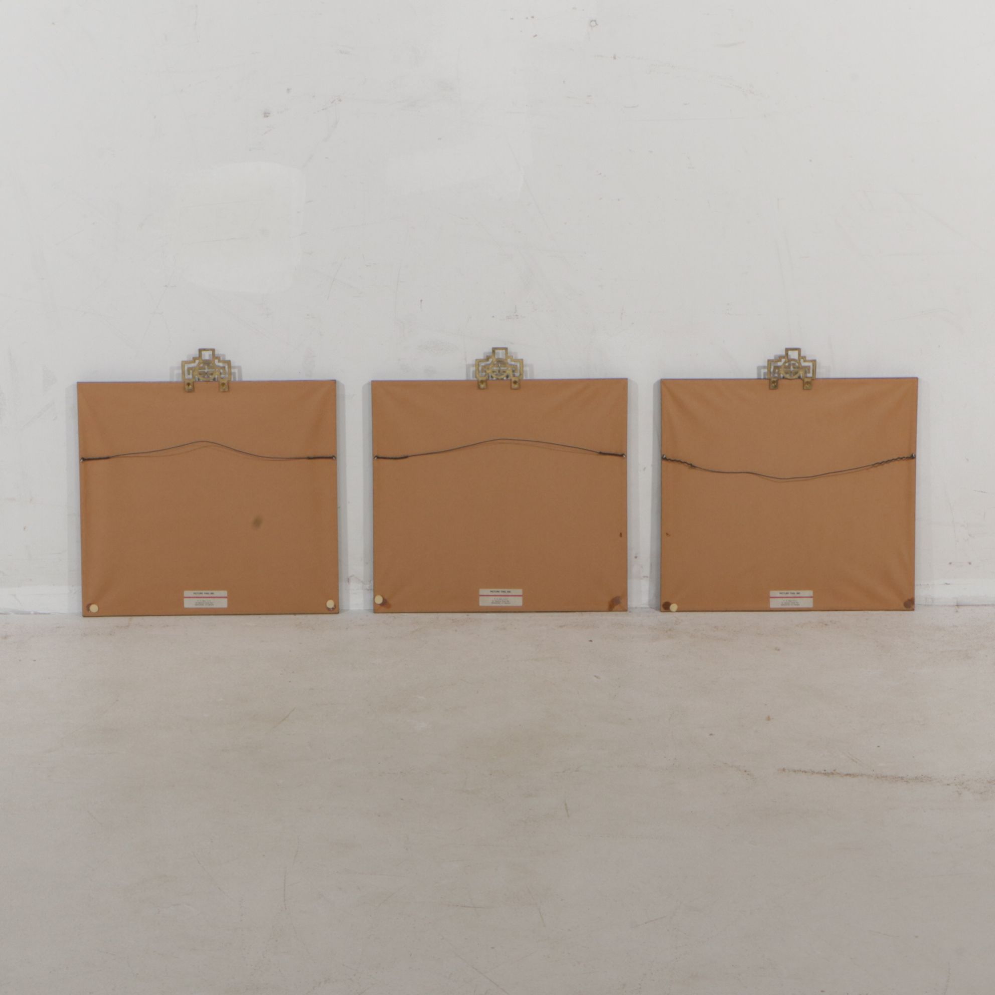 Three Chinese Hand-Embroidered Peonies, Butterflies, and Birds on Silk Panels