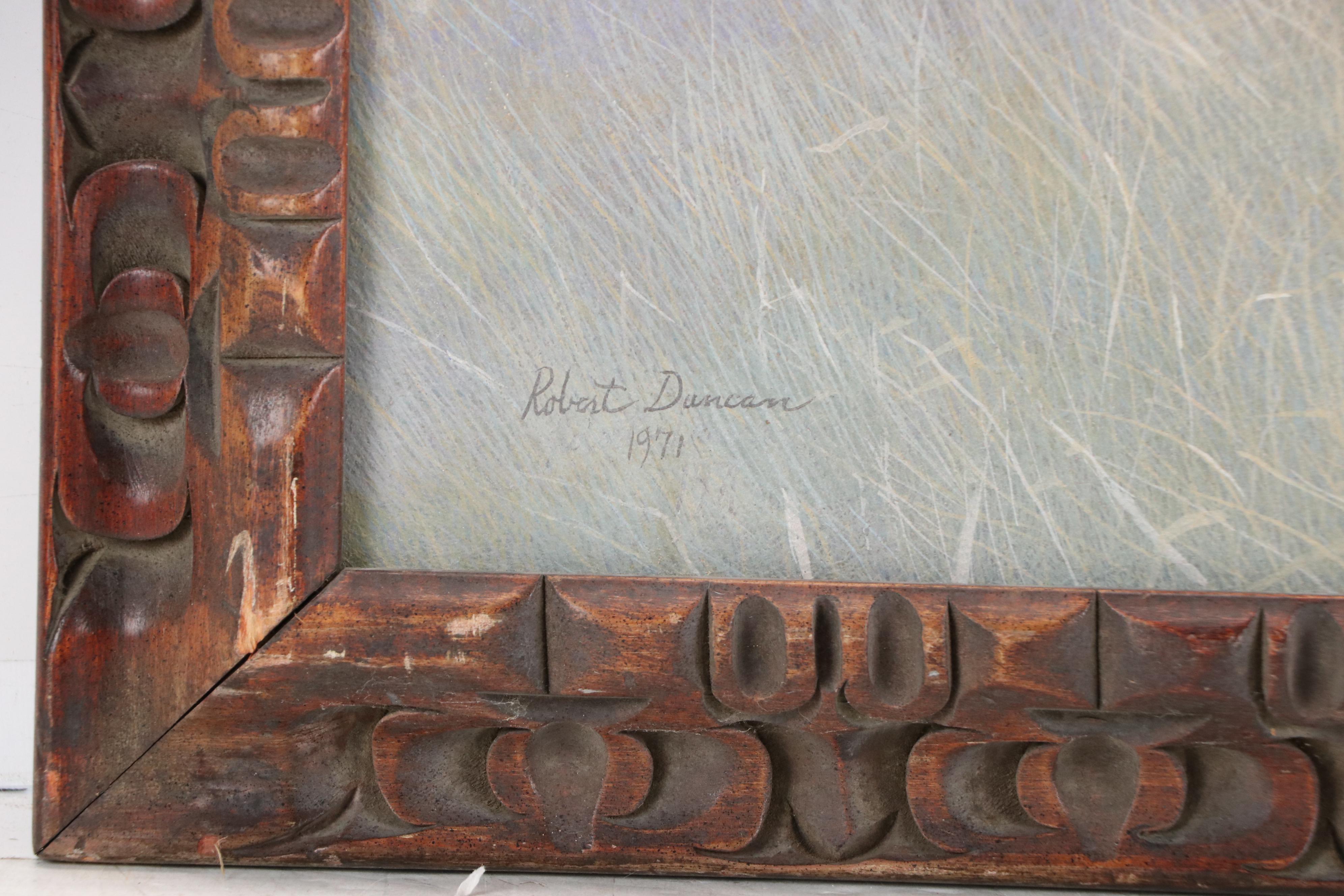 Robert Duncan Gouache Portrait Painting, 1971